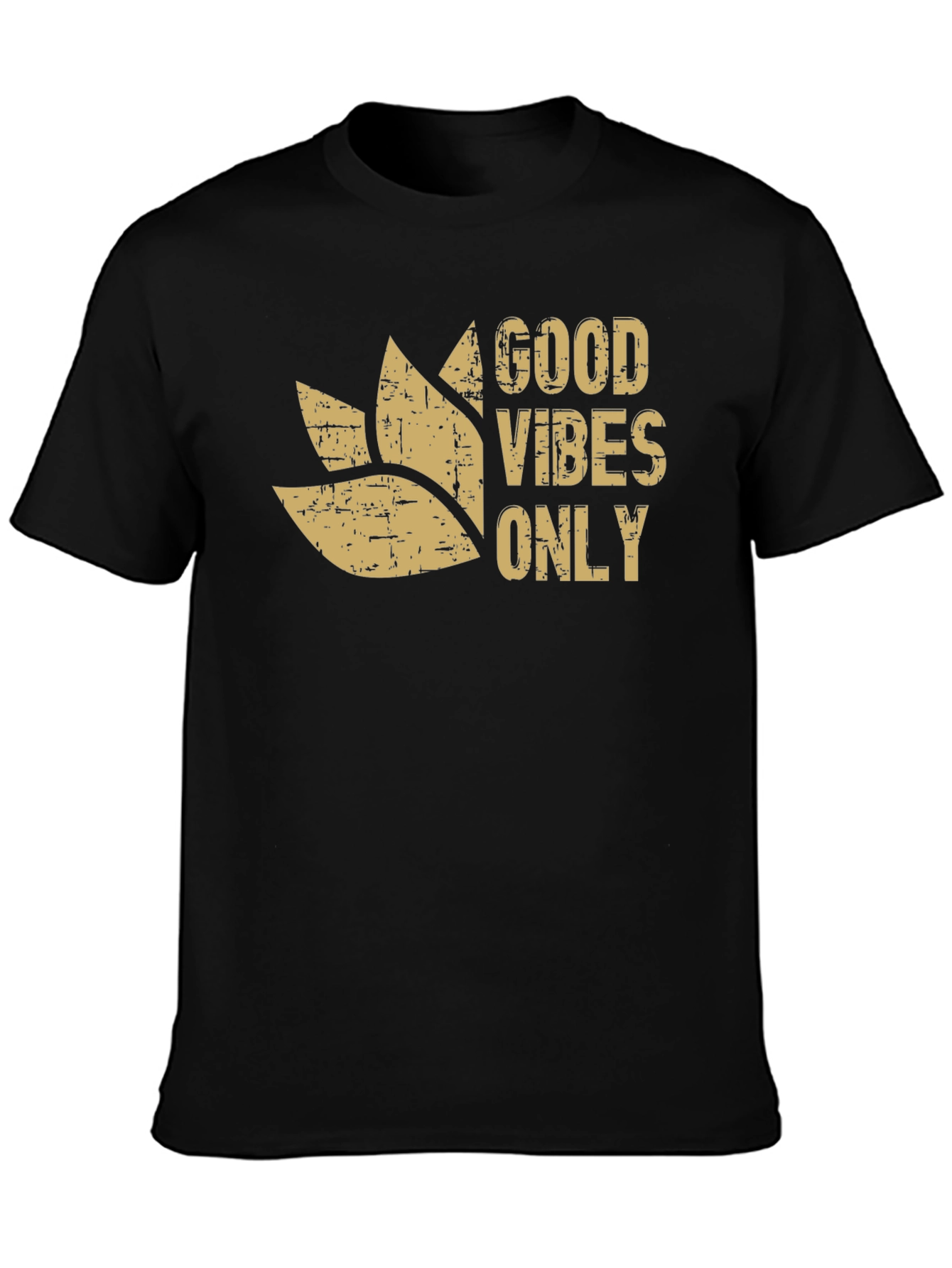 Good Vibes Only Graphic Tee - Black Cotton Blend