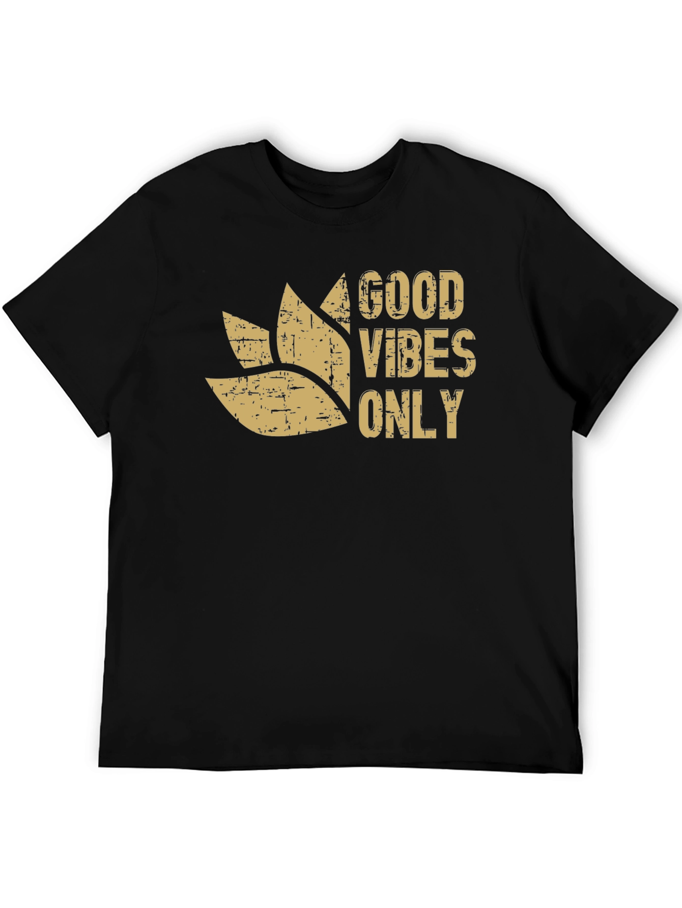 Good Vibes Only Graphic Tee - Black Cotton Blend