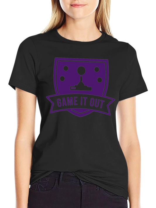 Game It Out Graphic Tee - Gamer Style Black Shirt