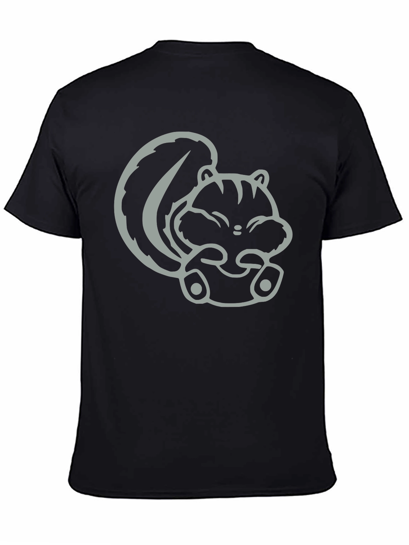 Cute Squirrel Graphic T-Shirt - Unisex Black Tee