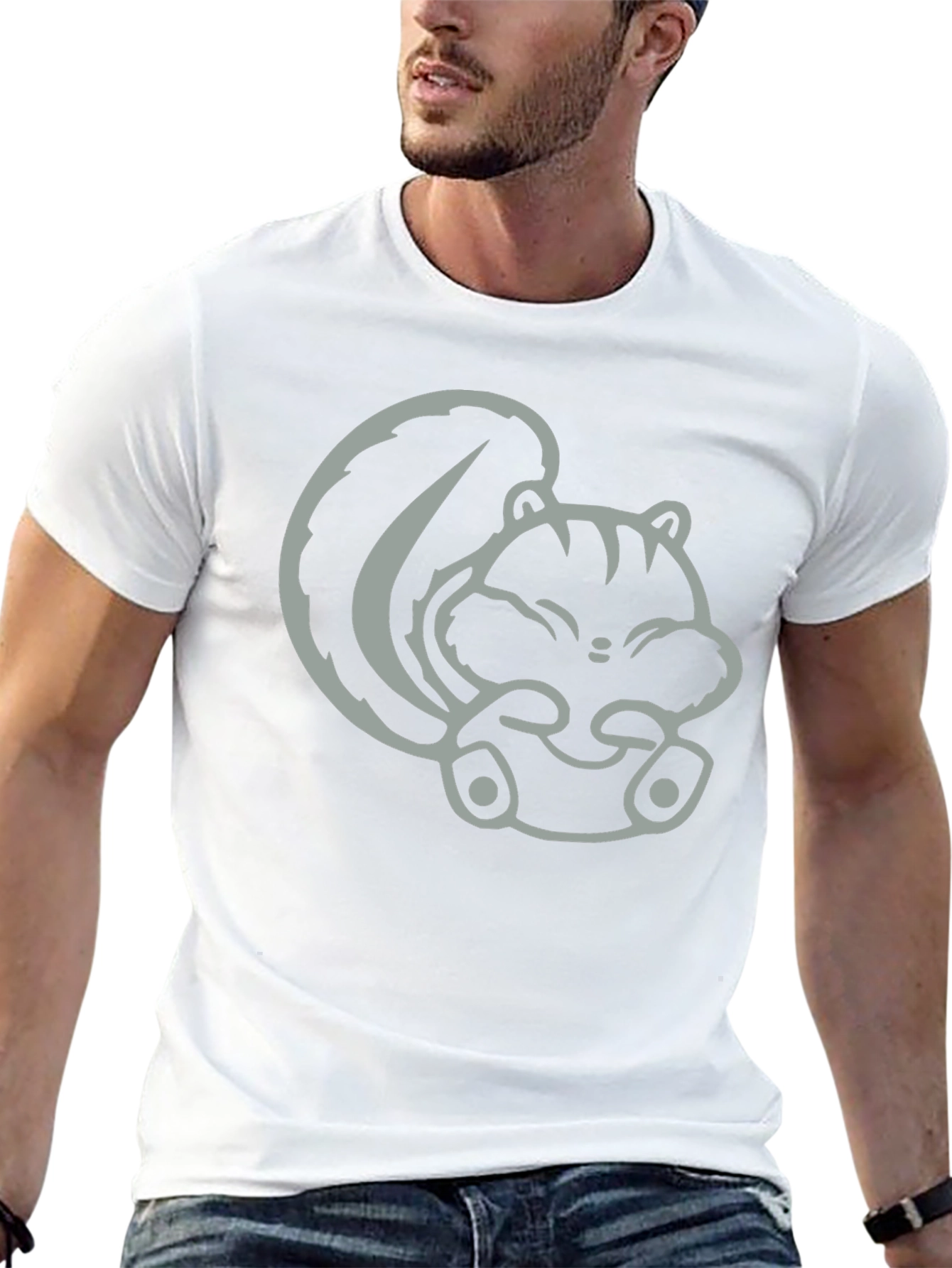 Cute Squirrel Graphic T-Shirt - Unisex Black Tee