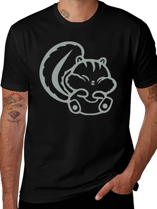 Cute Squirrel Graphic T-Shirt - Unisex Black Tee