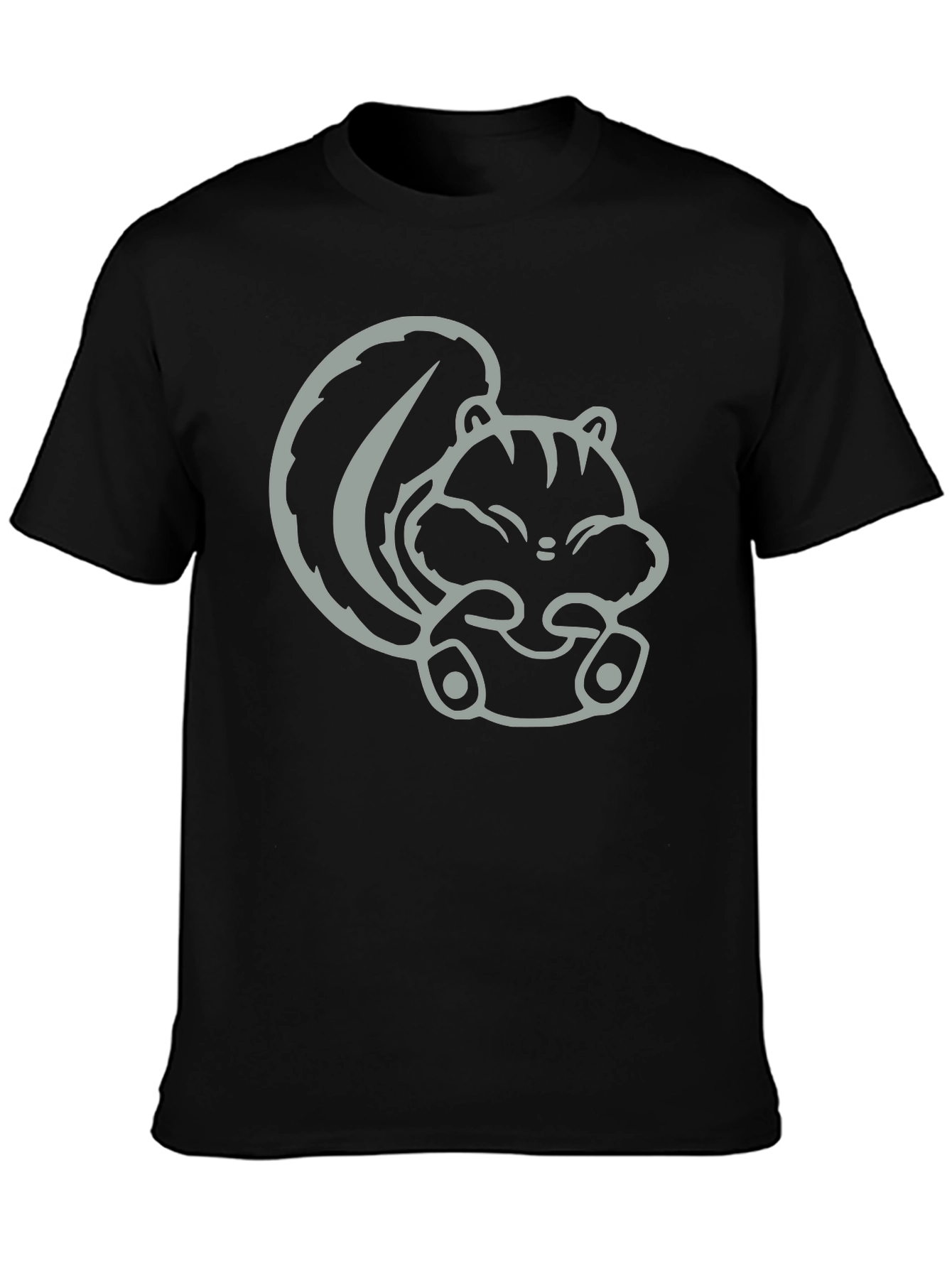 Cute Squirrel Graphic T-Shirt - Unisex Black Tee