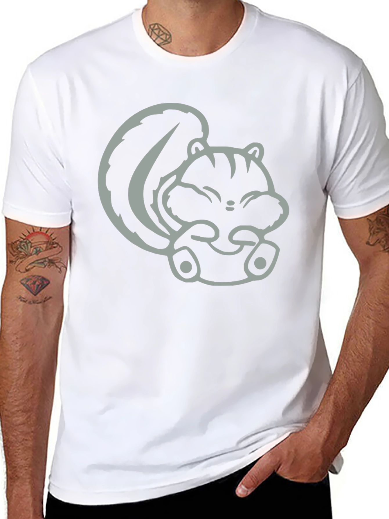 Cute Squirrel Graphic T-Shirt - Unisex Black Tee
