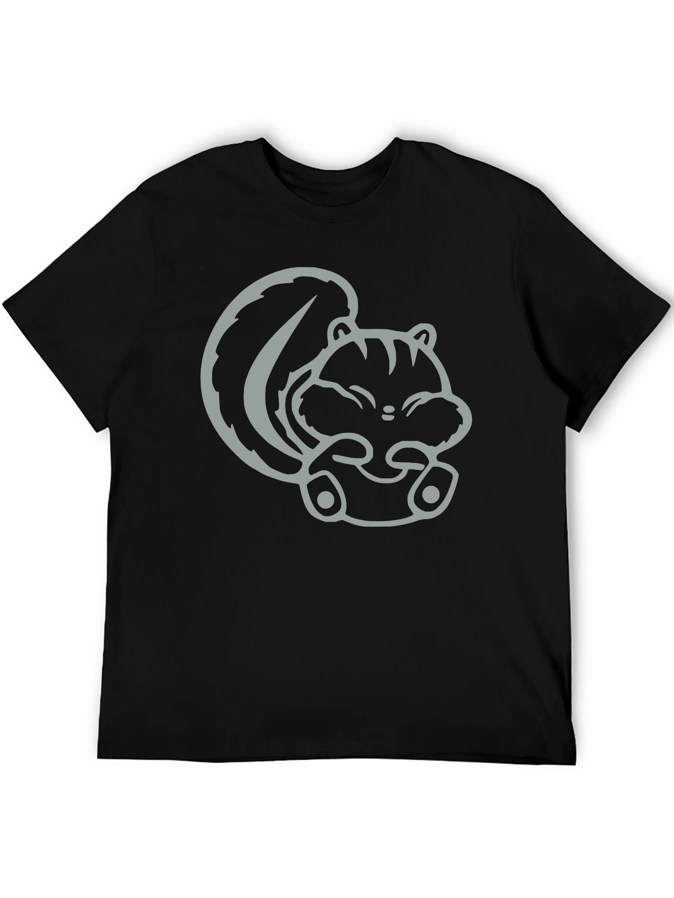 Cute Squirrel Graphic T-Shirt - Unisex Black Tee