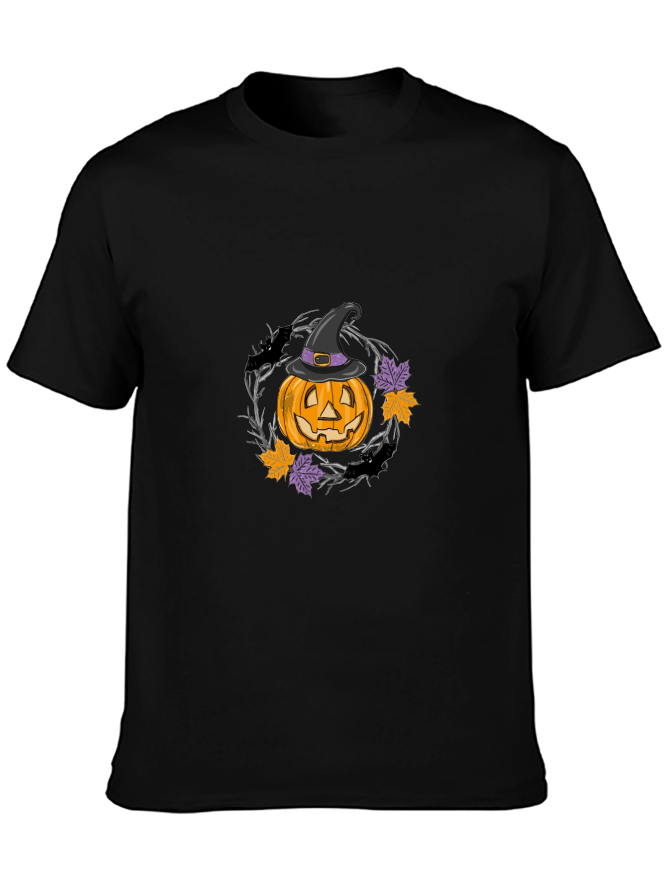Halloween Pumpkin with Witch Hat T-Shirt