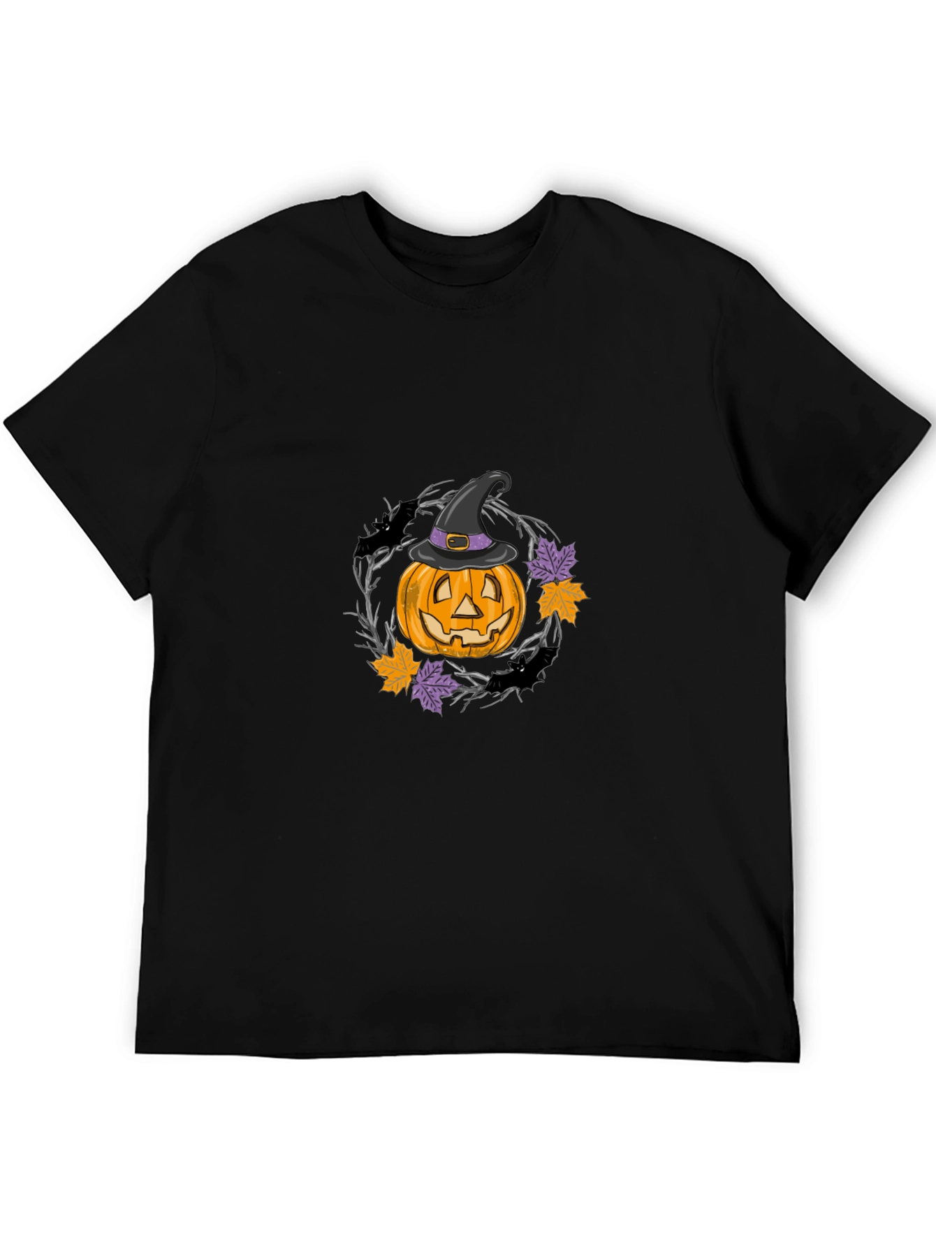 Halloween Pumpkin with Witch Hat T-Shirt