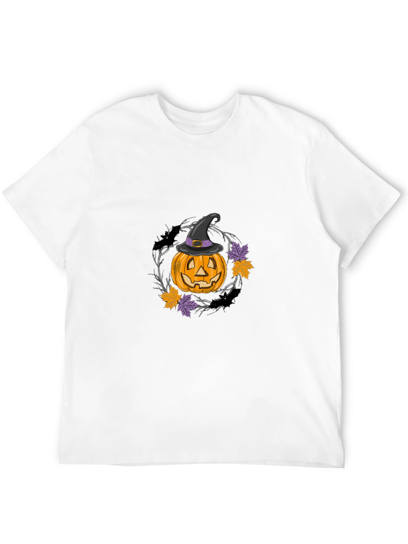 Halloween Pumpkin with Witch Hat T-Shirt