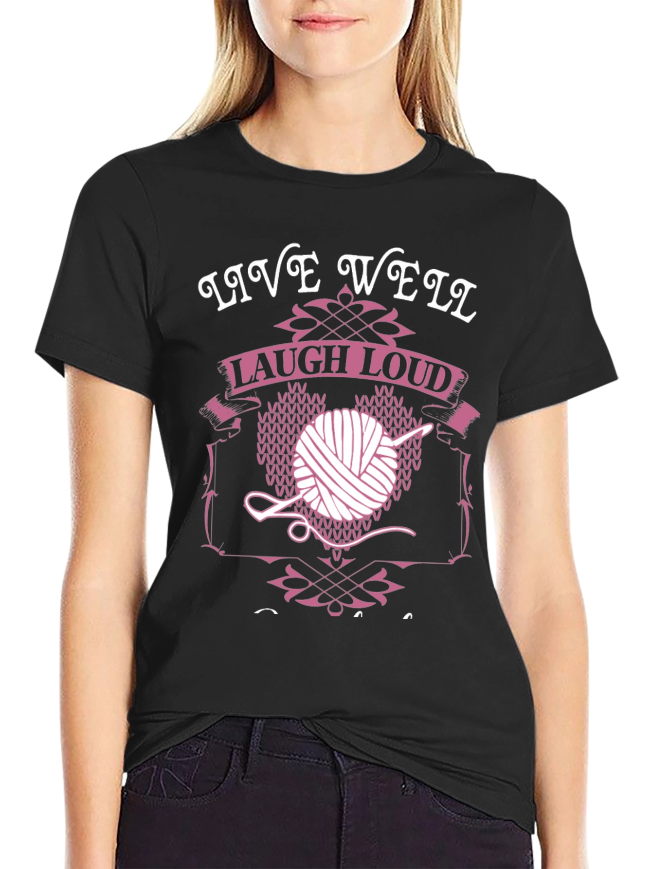 Live Well Laugh Loud Knit T-Shirt