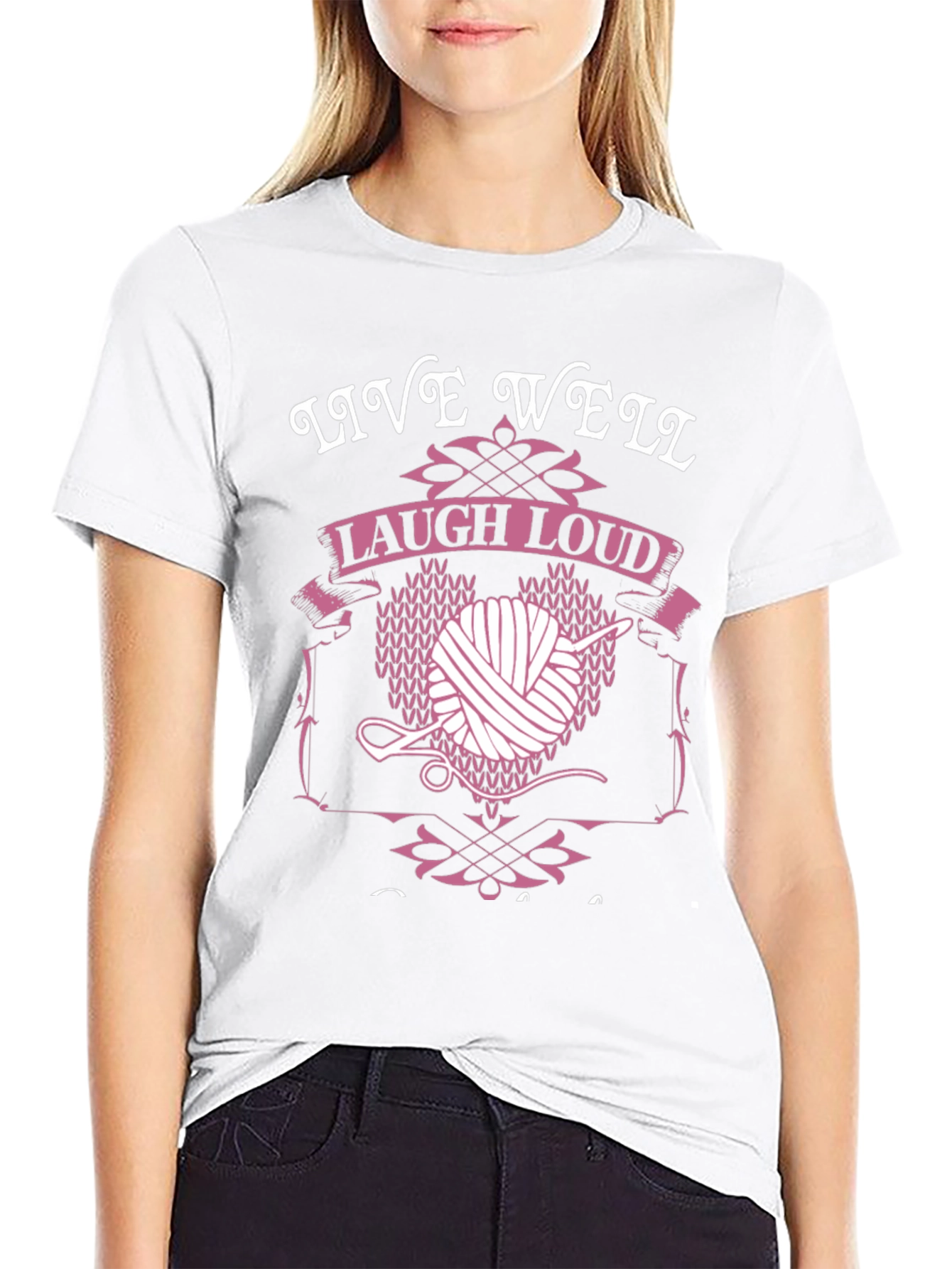 Live Well Laugh Loud Knit T-Shirt