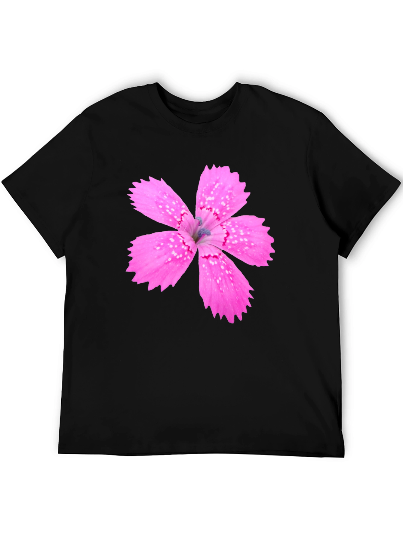 Floral Print Black T-Shirt for Men