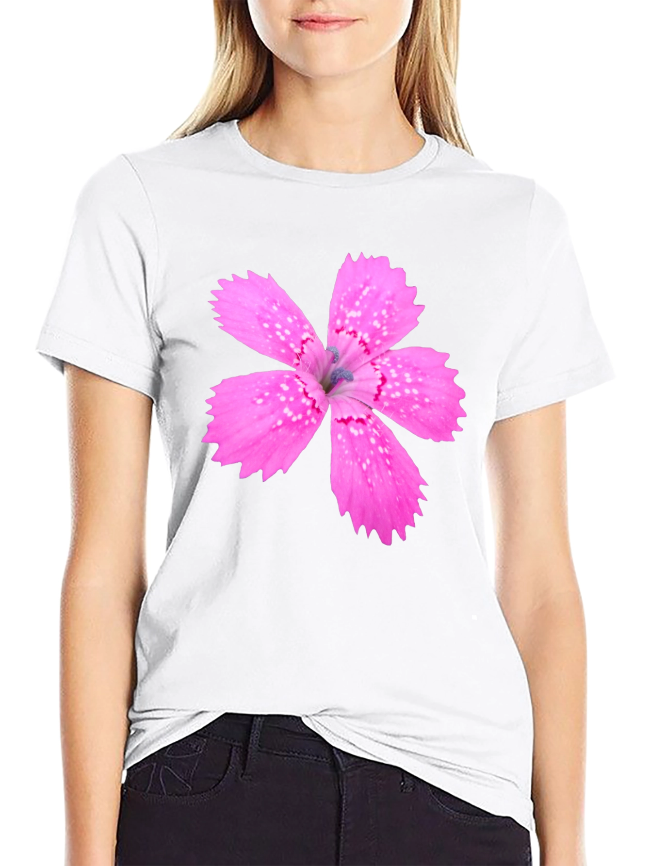 Floral Print Black T-Shirt for Men