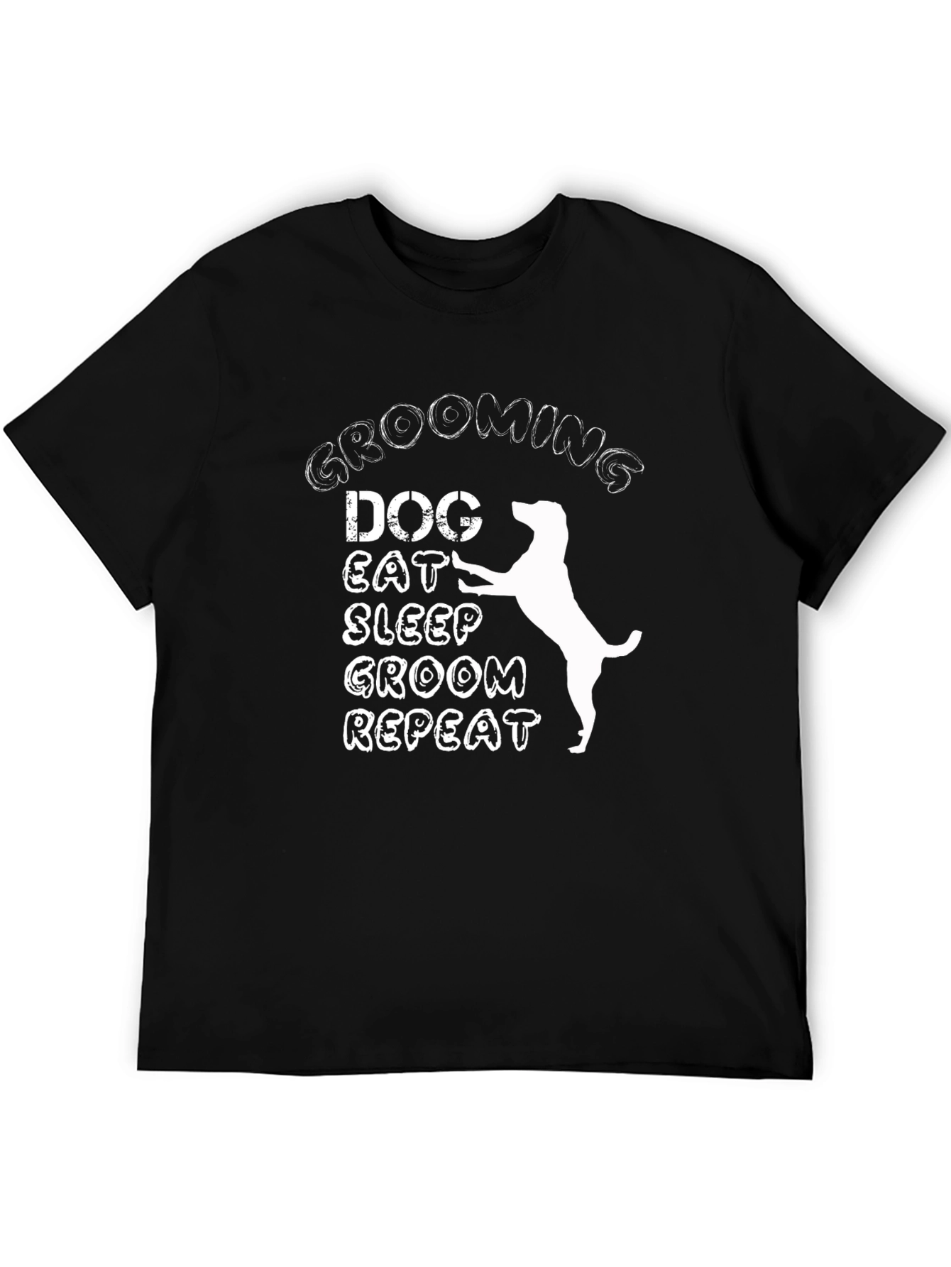 Dog Grooming T-Shirt: Eat Sleep Groom Repeat!