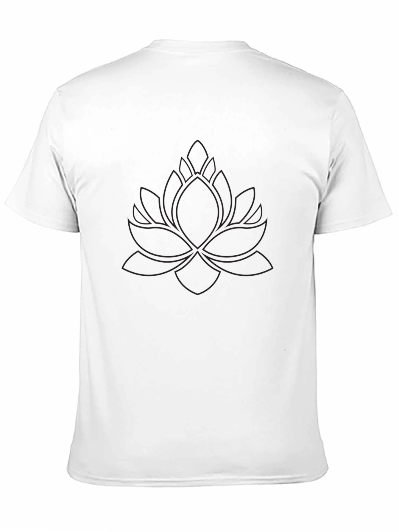 Mens Black Lotus Graphic T-Shirt
