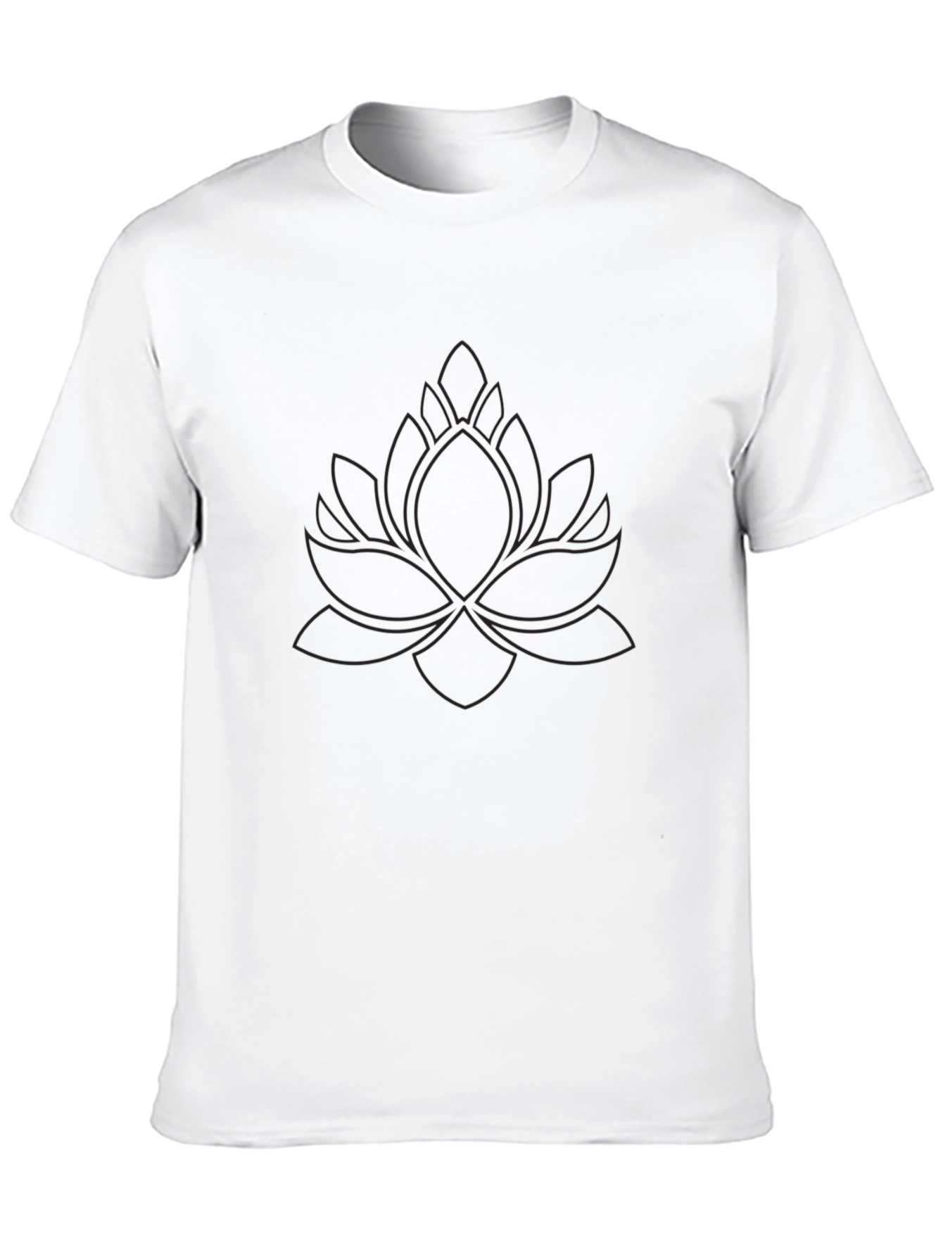 Mens Black Lotus Graphic T-Shirt