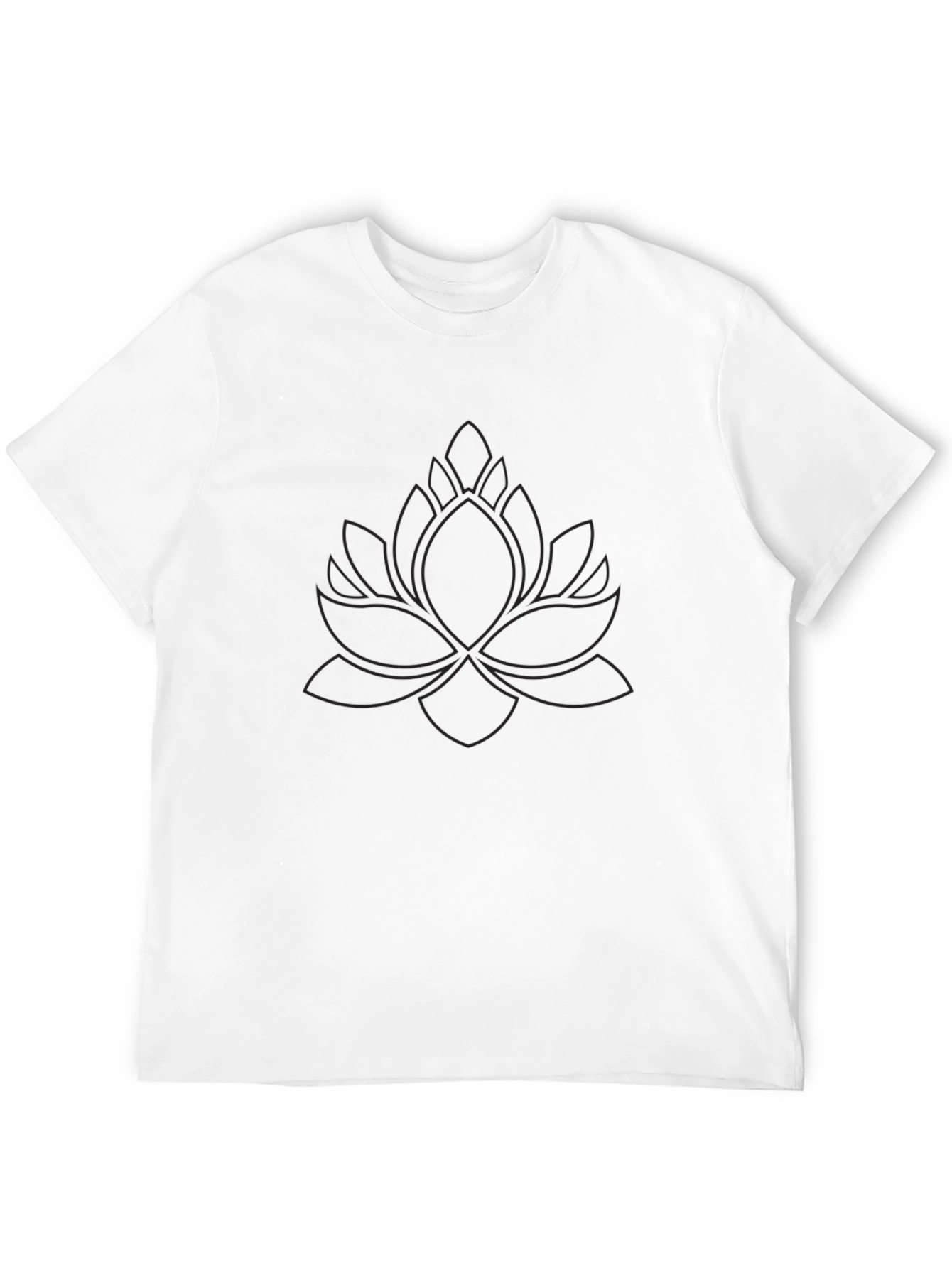 Mens Black Lotus Graphic T-Shirt