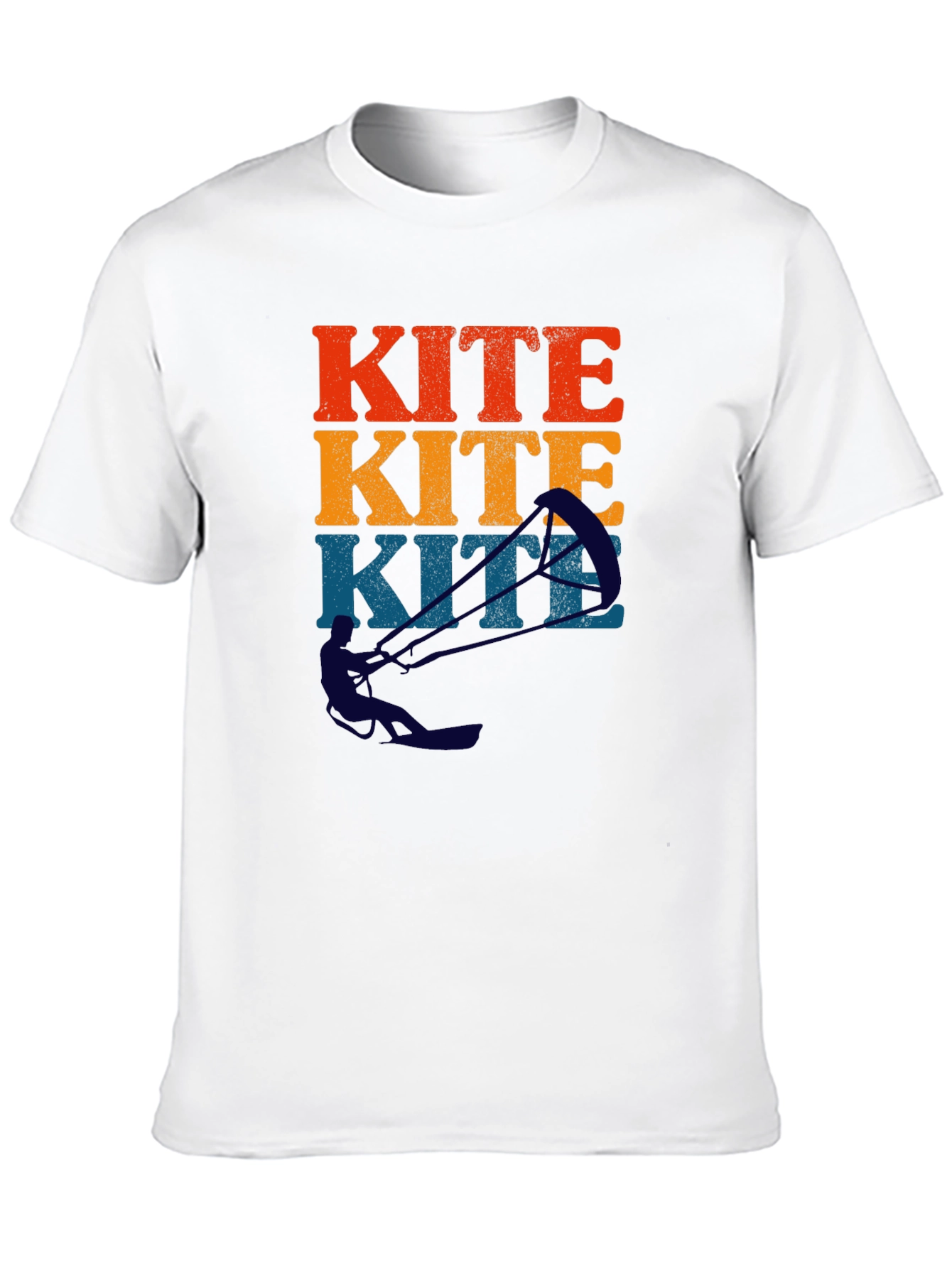 Kite Surfing Retro Graphic T-Shirt