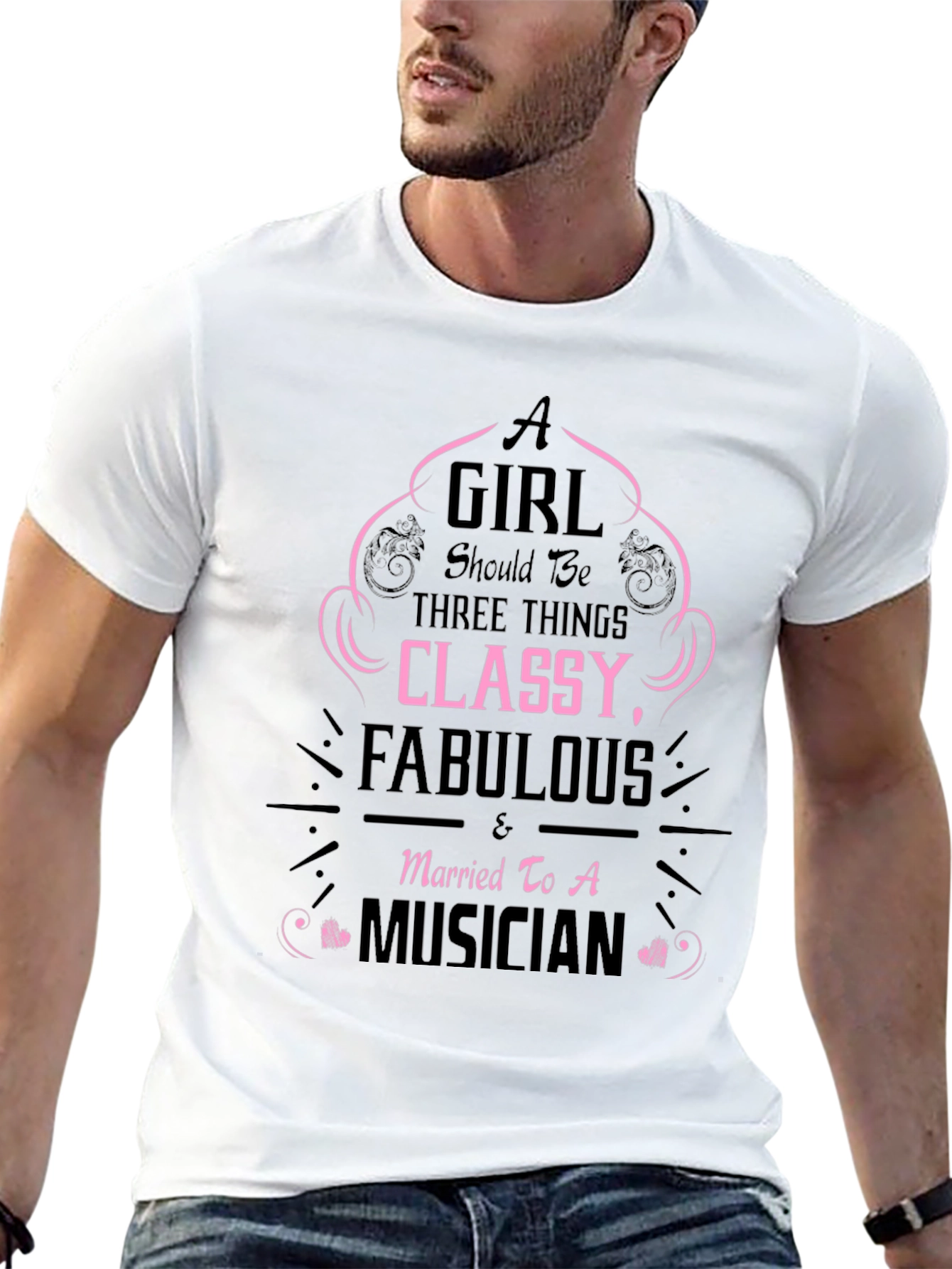 Classy Fabulous Musician Wife Tee