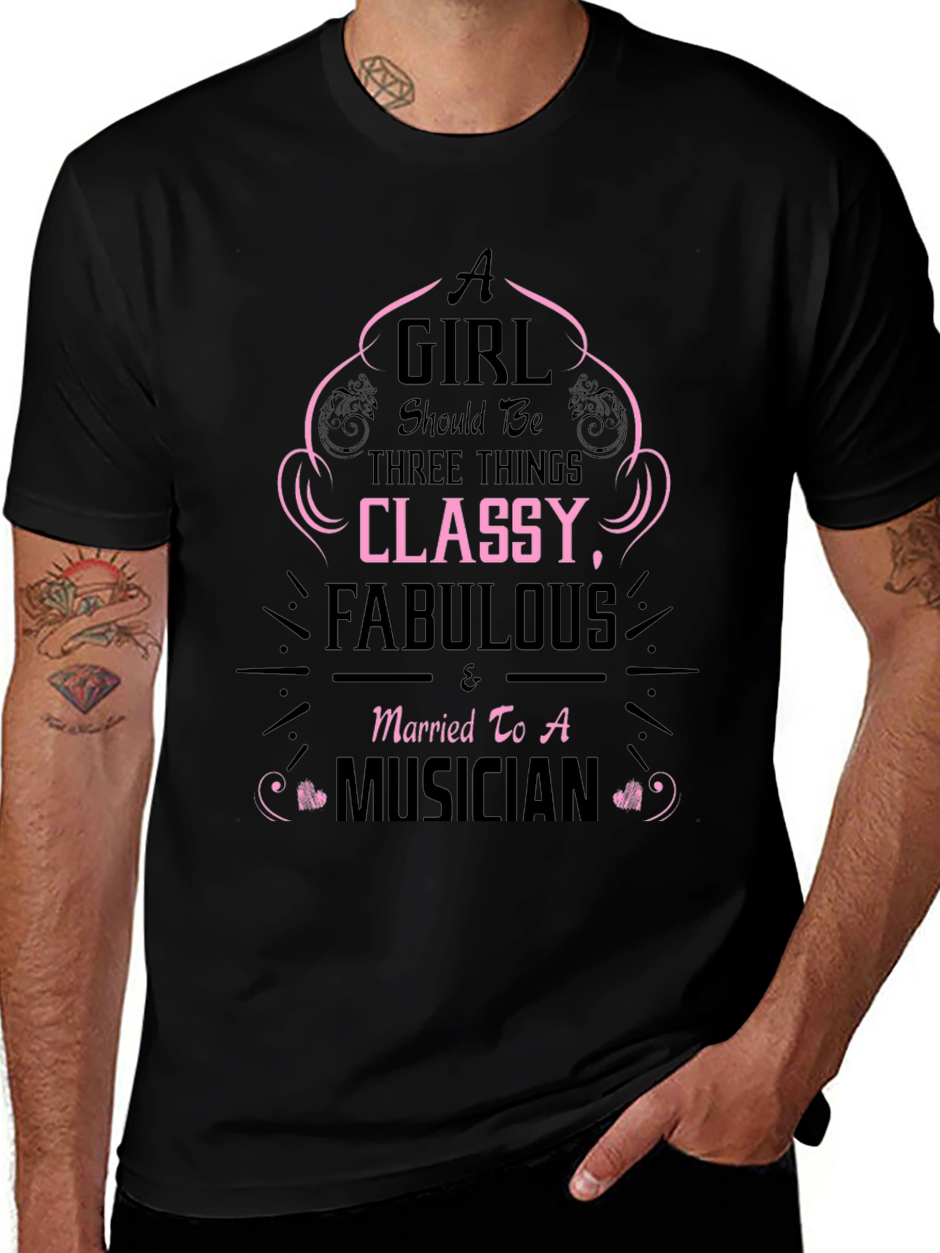 Classy Fabulous Musician Wife Tee