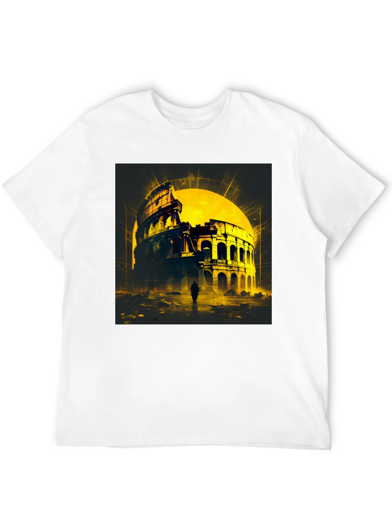 Colosseum Graphic T-Shirt - Black Cotton Tee