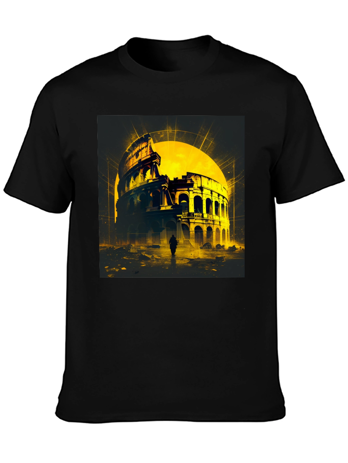 Colosseum Graphic T-Shirt - Black Cotton Tee
