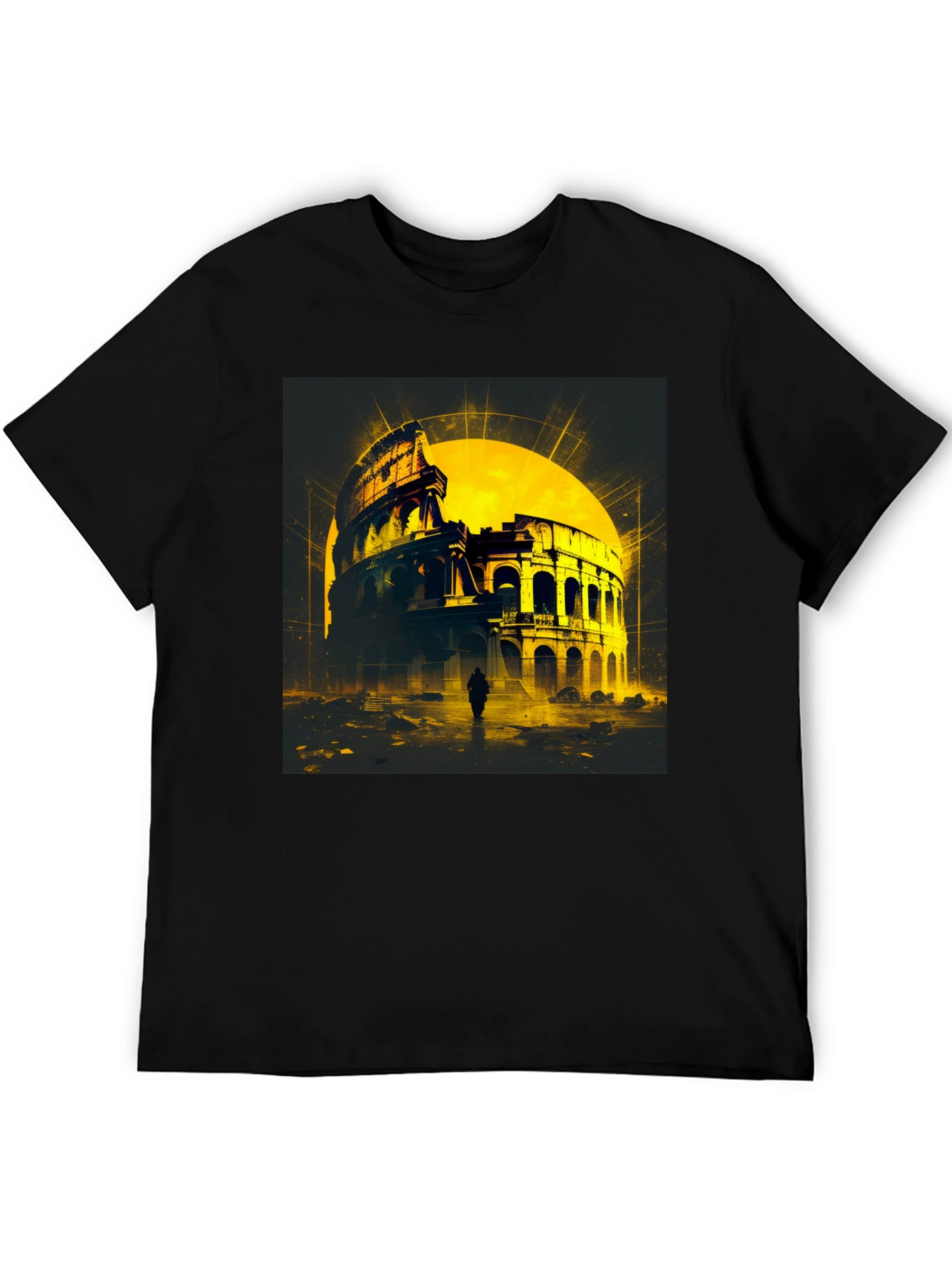Colosseum Graphic T-Shirt - Black Cotton Tee