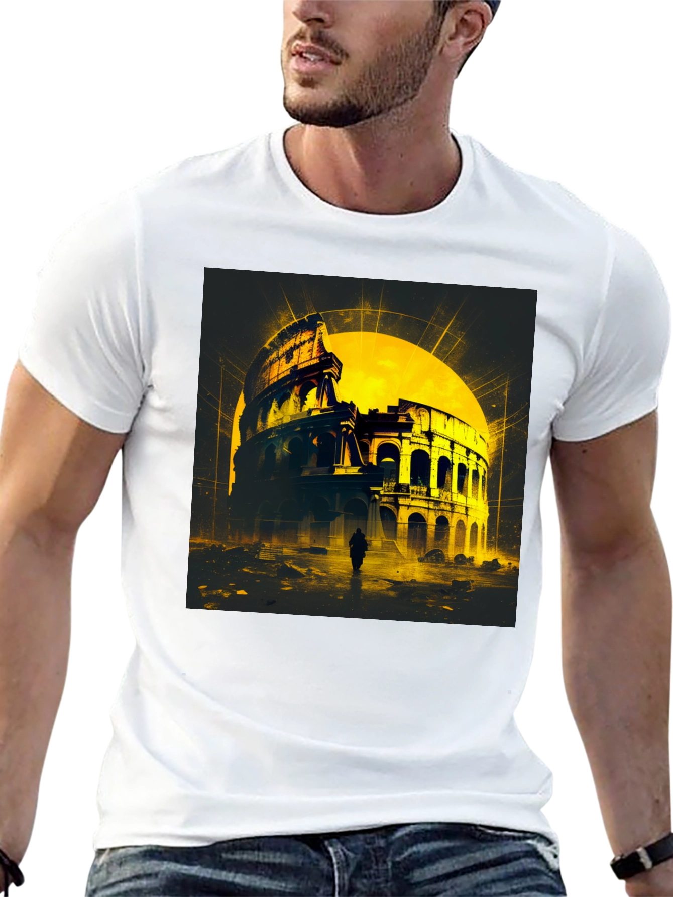 Colosseum Graphic T-Shirt - Black Cotton Tee