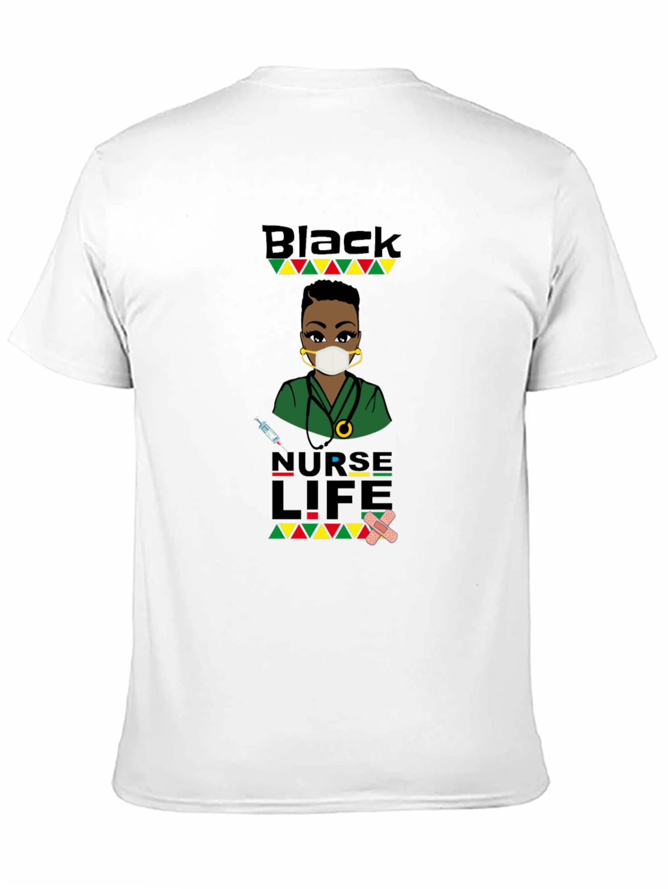 Black Nurse Life Graphic T-Shirt