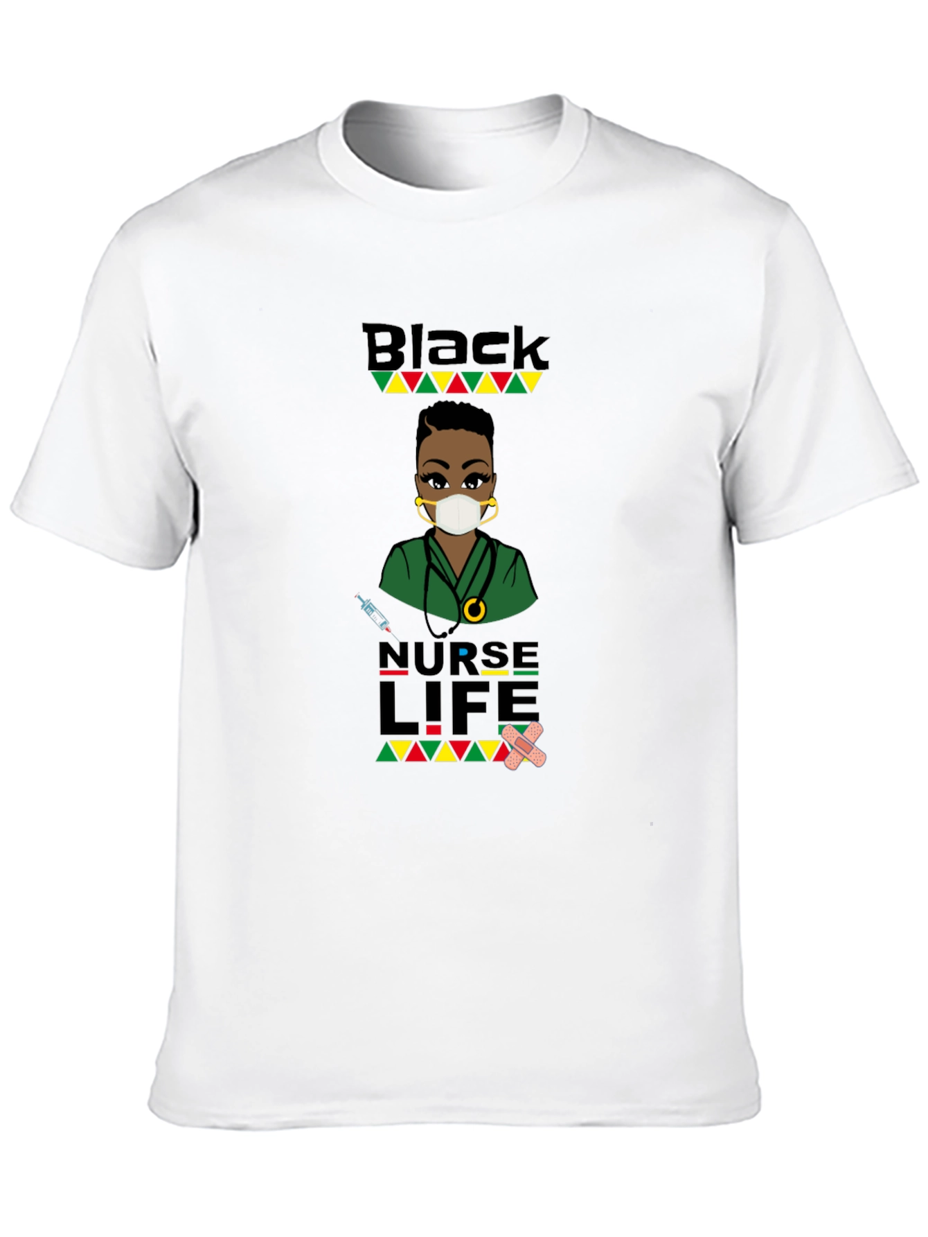 Black Nurse Life Graphic T-Shirt