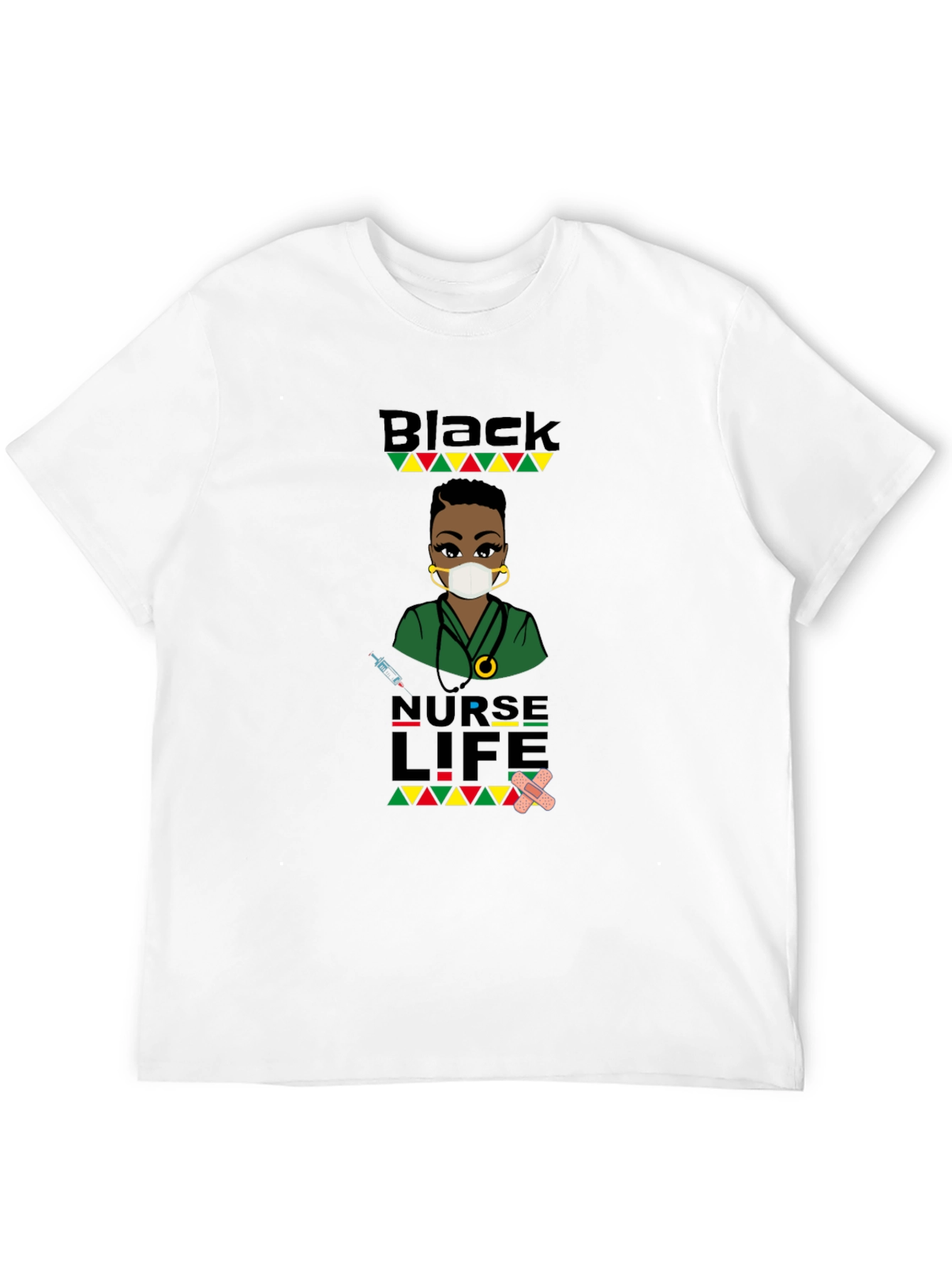 Black Nurse Life Graphic T-Shirt