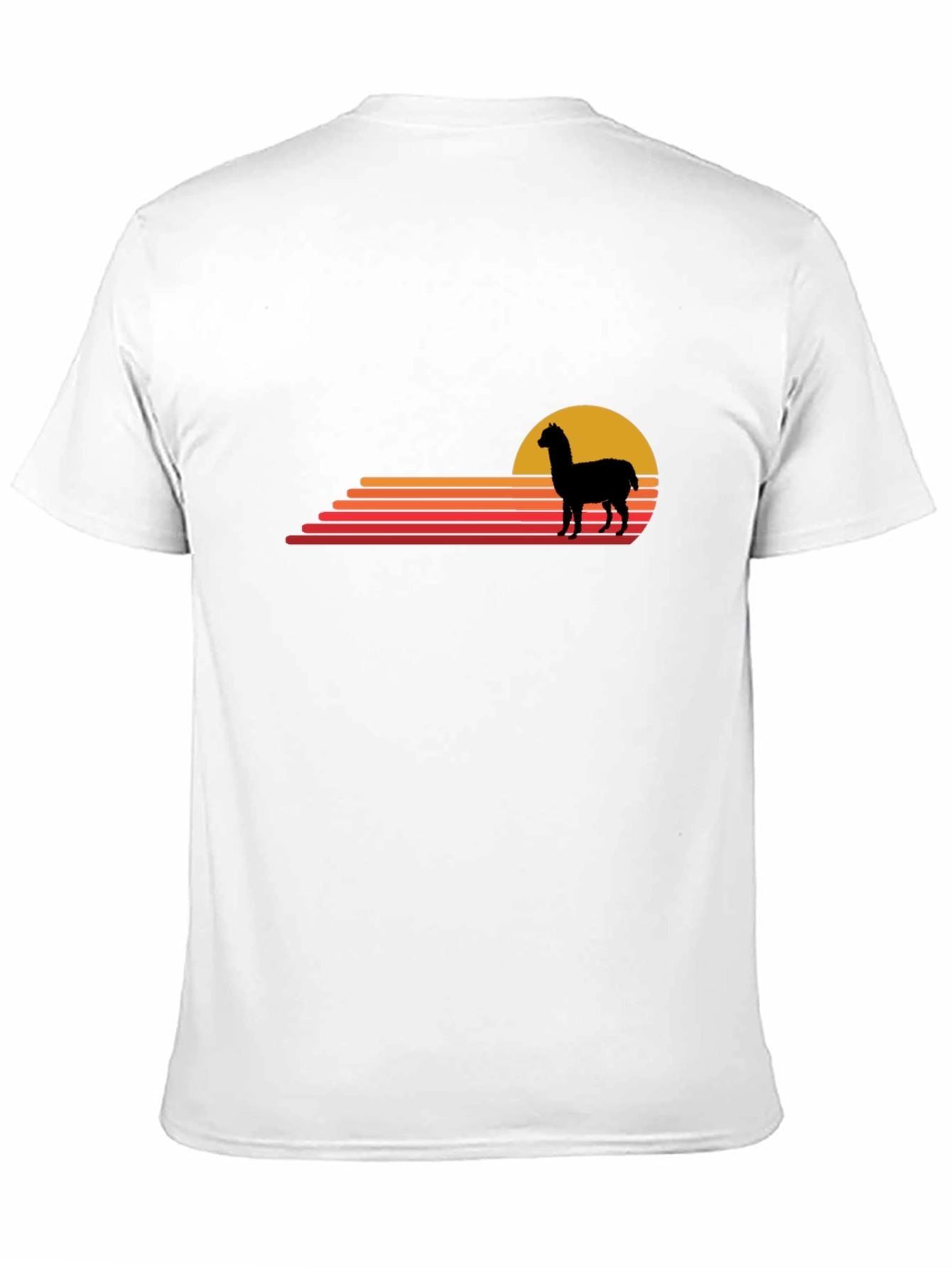 Alpaca Sunset Graphic Tee - Retro Style