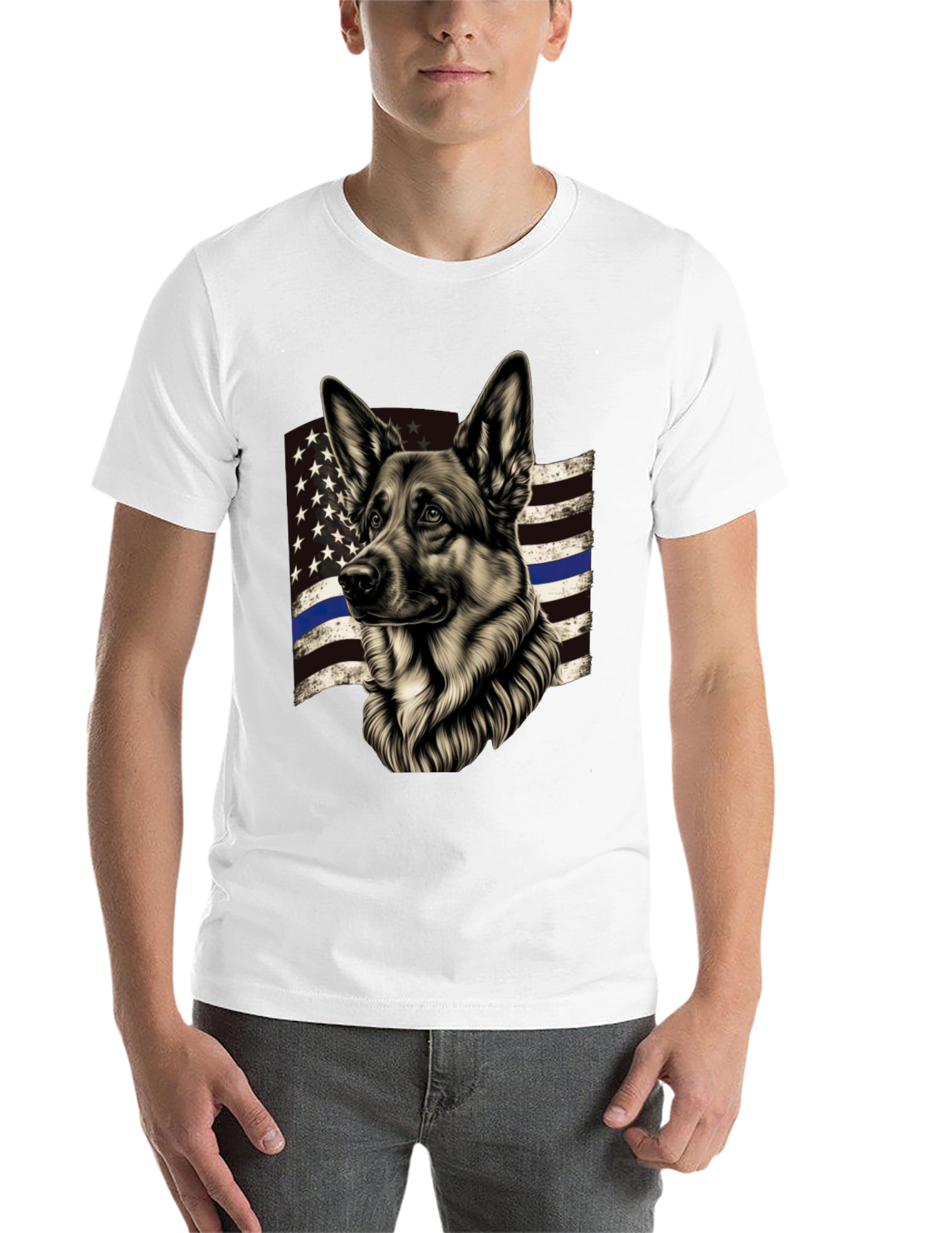 German Shepherd Thin Blue Line T-Shirt