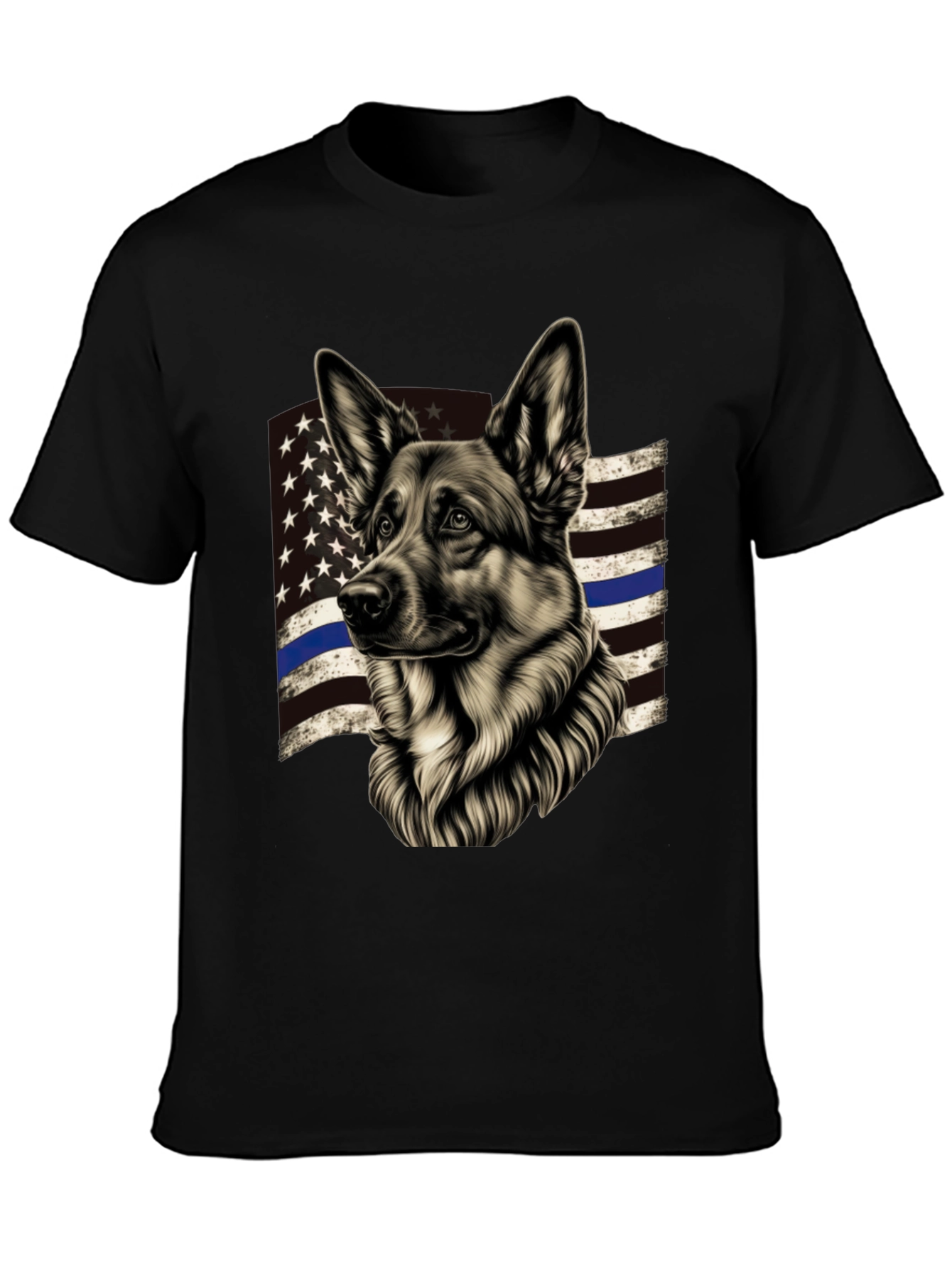 German Shepherd Thin Blue Line T-Shirt