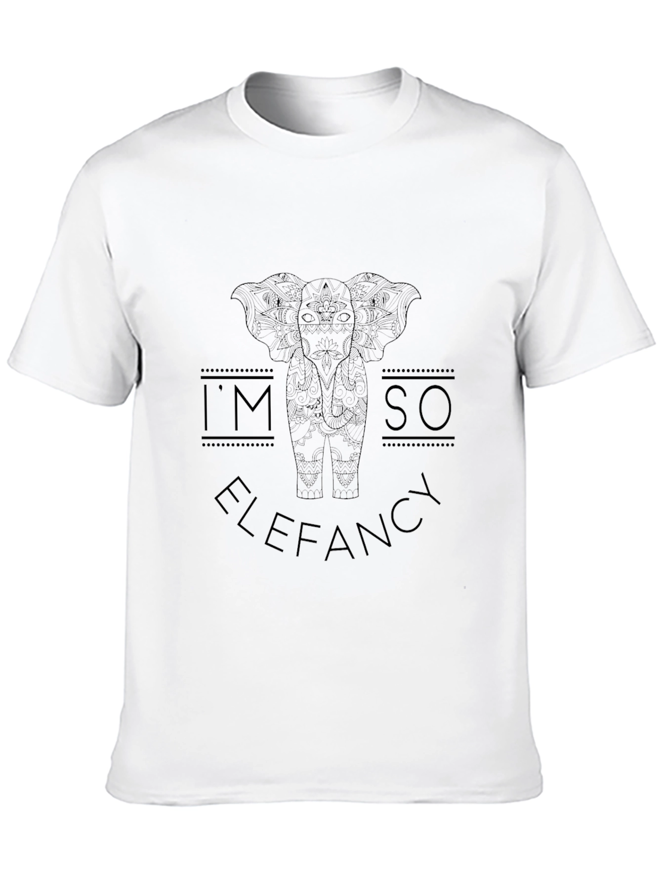 Im So Elefancy Black Graphic Tee