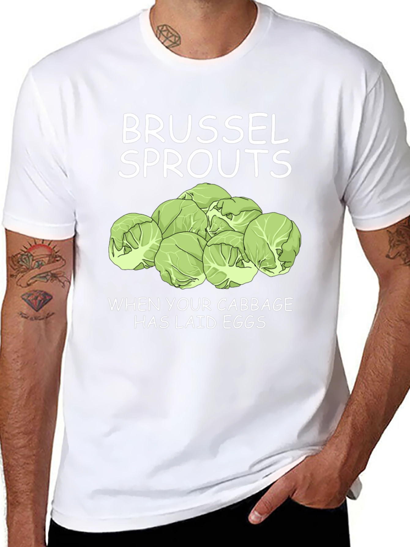 Brussels Sprouts Funny Graphic T-Shirt
