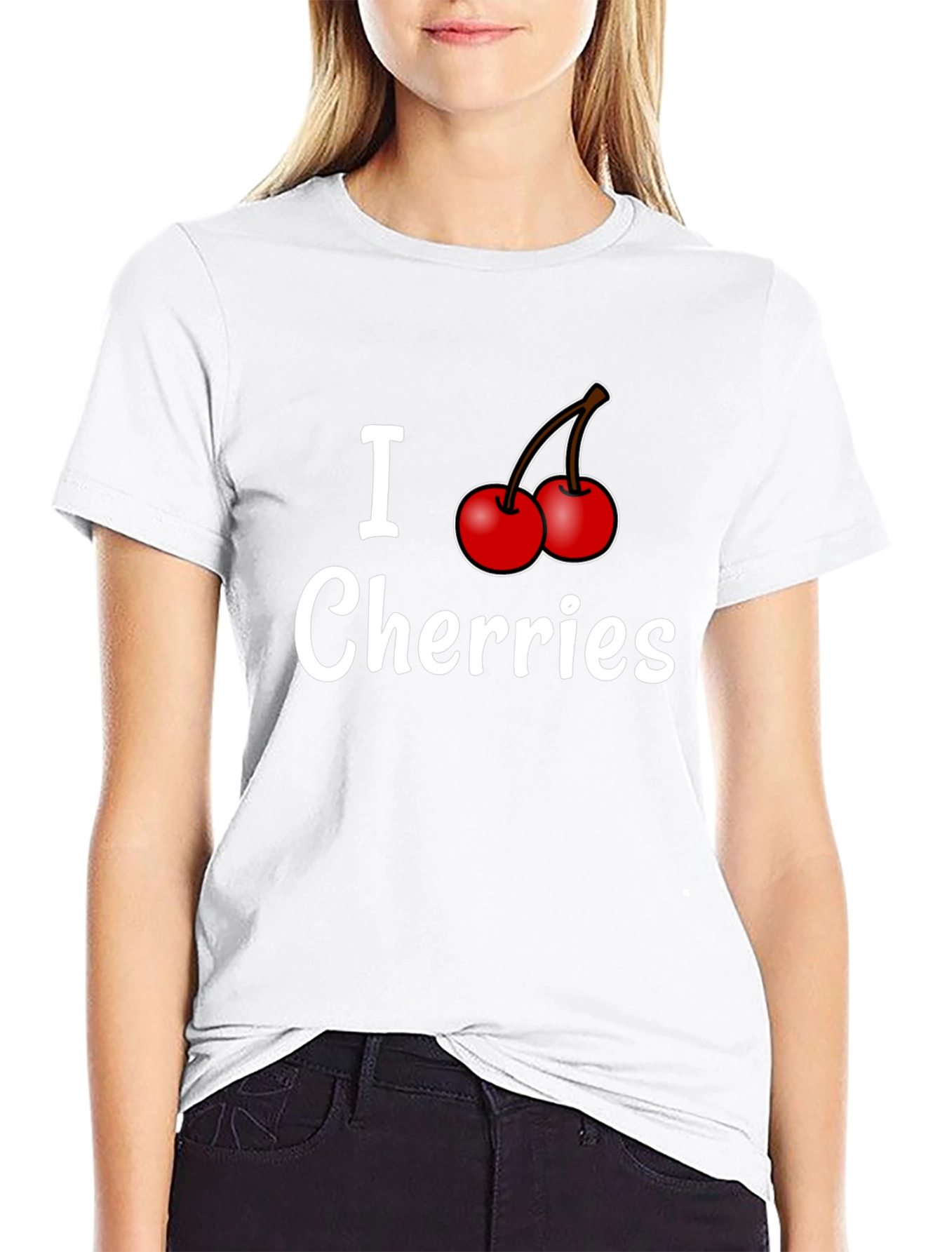 I Cherries Black T-Shirt
