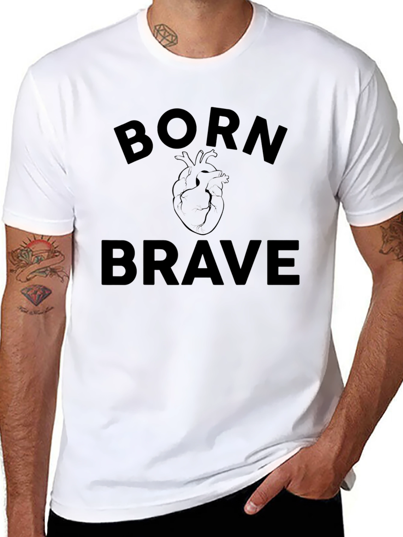 Born Brave Graphic Tee - Black
