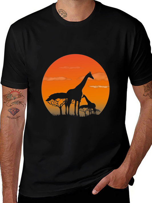 Sunset Giraffe Graphic Tee