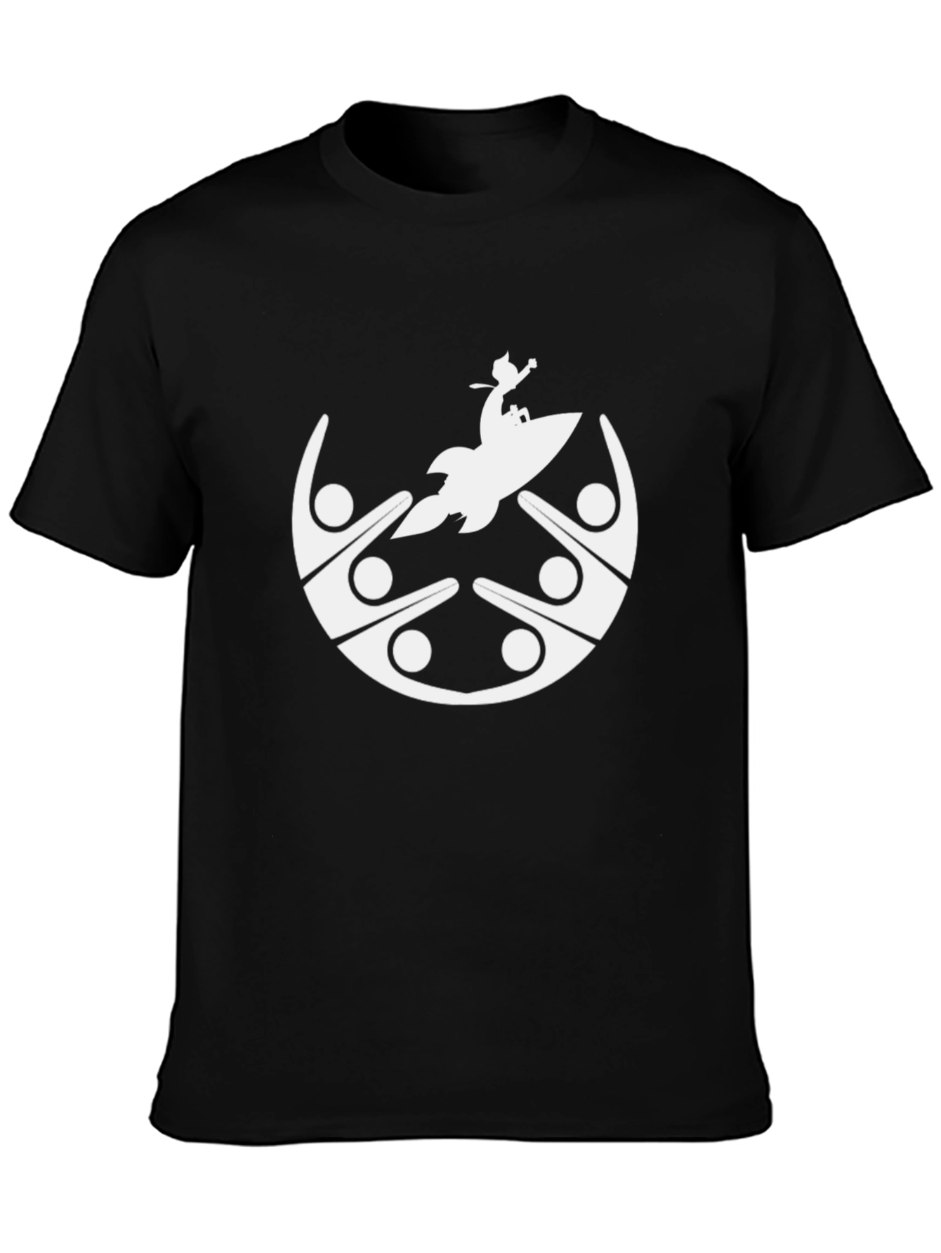 Graphic Tee: Community Rocket Black T-Shirt