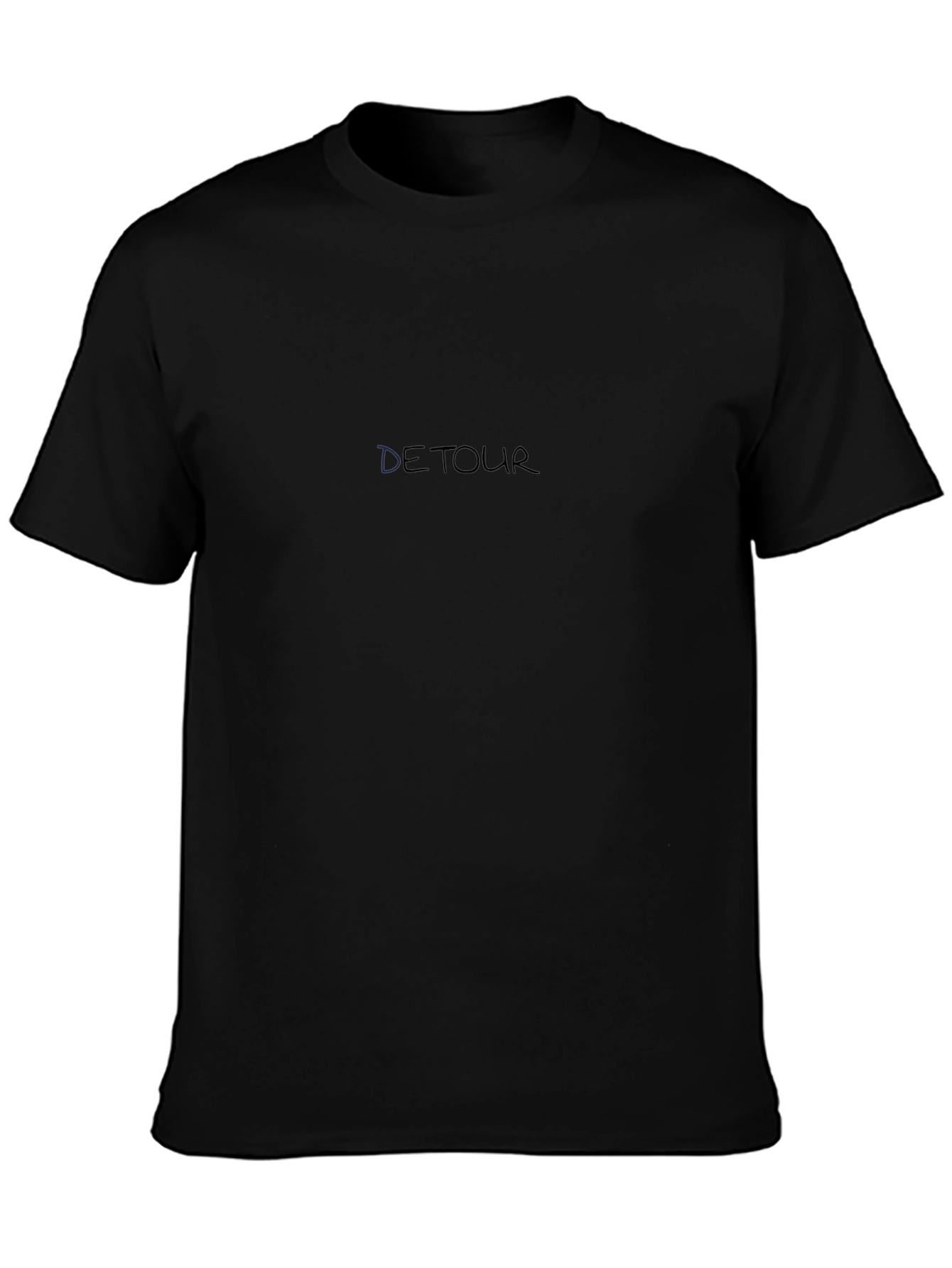 Mens Black Detour Graphic Tee