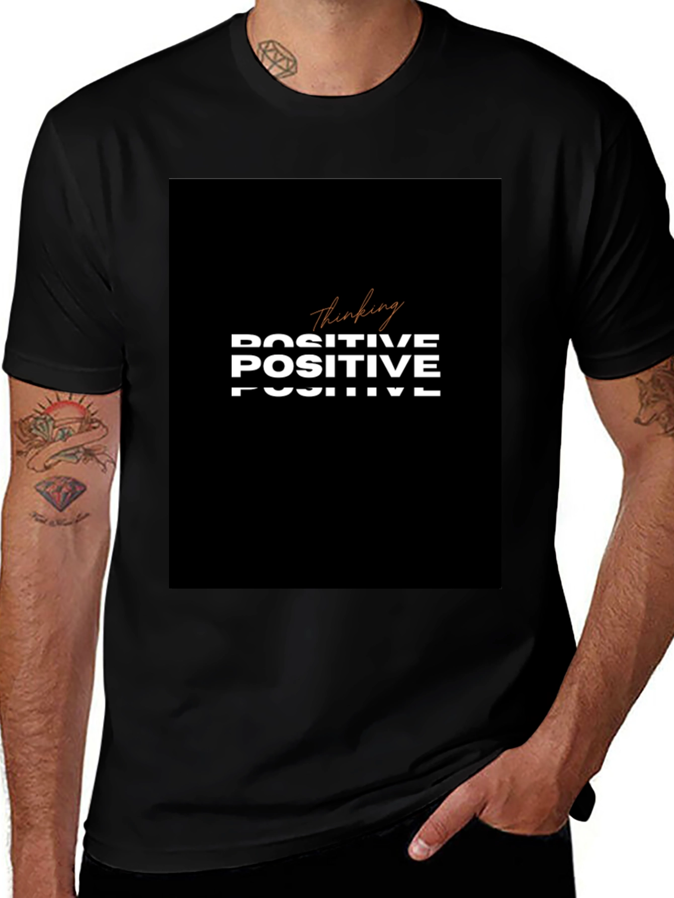 Thinking Positive T-Shirt - Black