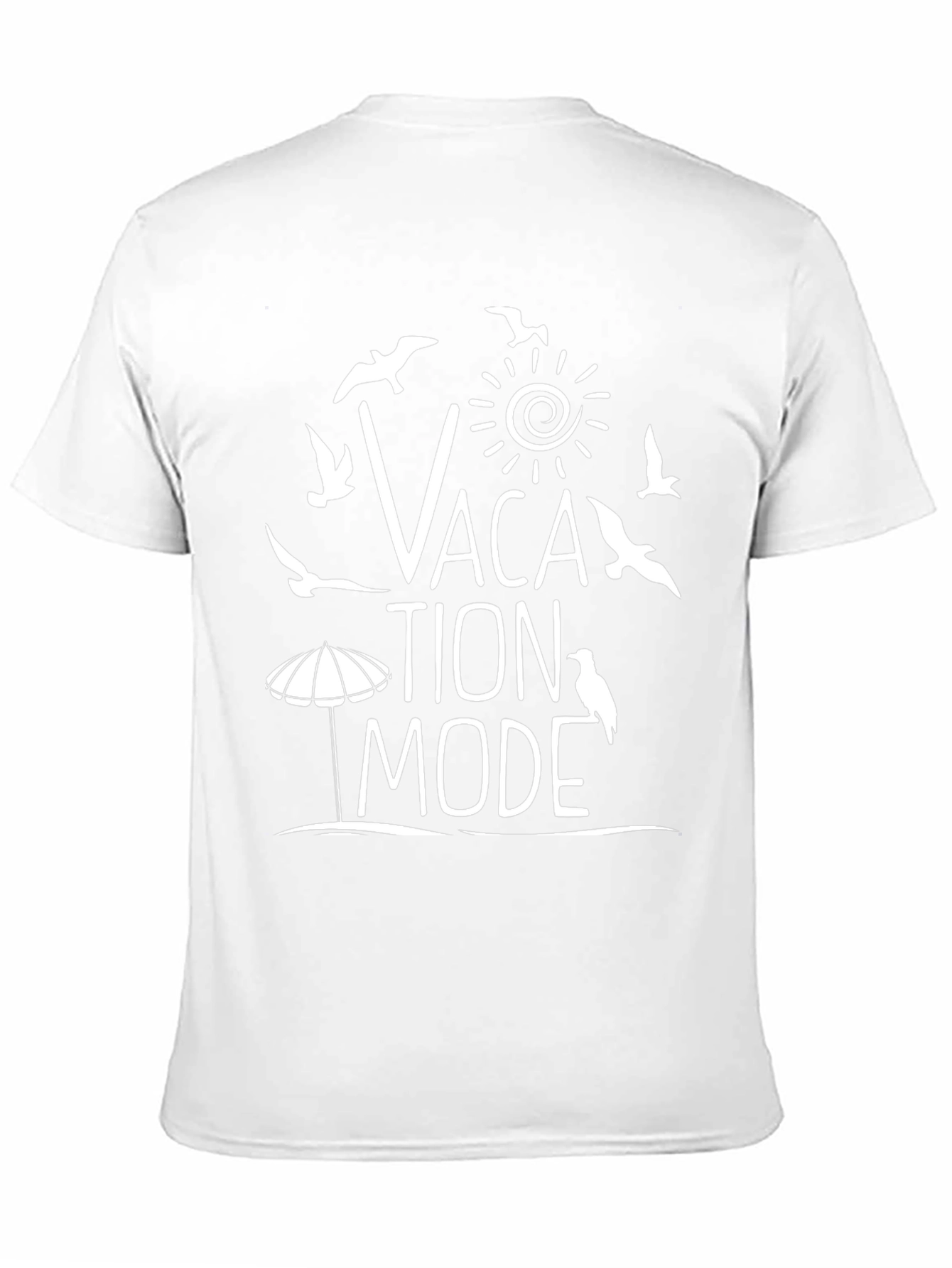 Vacation Mode T-Shirt - Mens Black Crew Neck