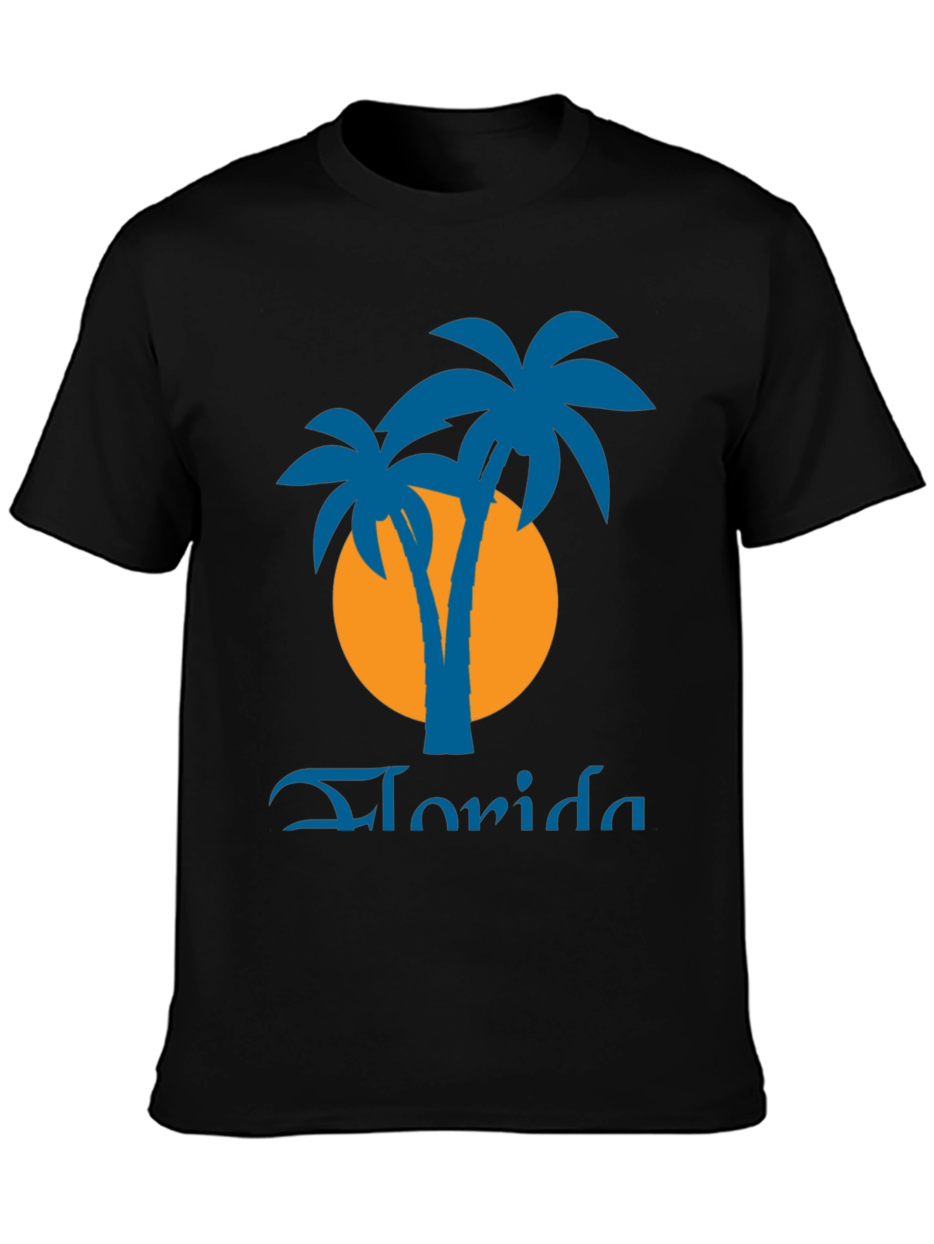 Florida Palms Graphic Tee - Black Tropical Shirt