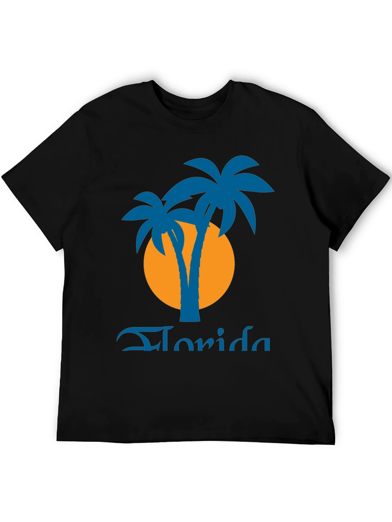 Florida Palms Graphic Tee - Black Tropical Shirt