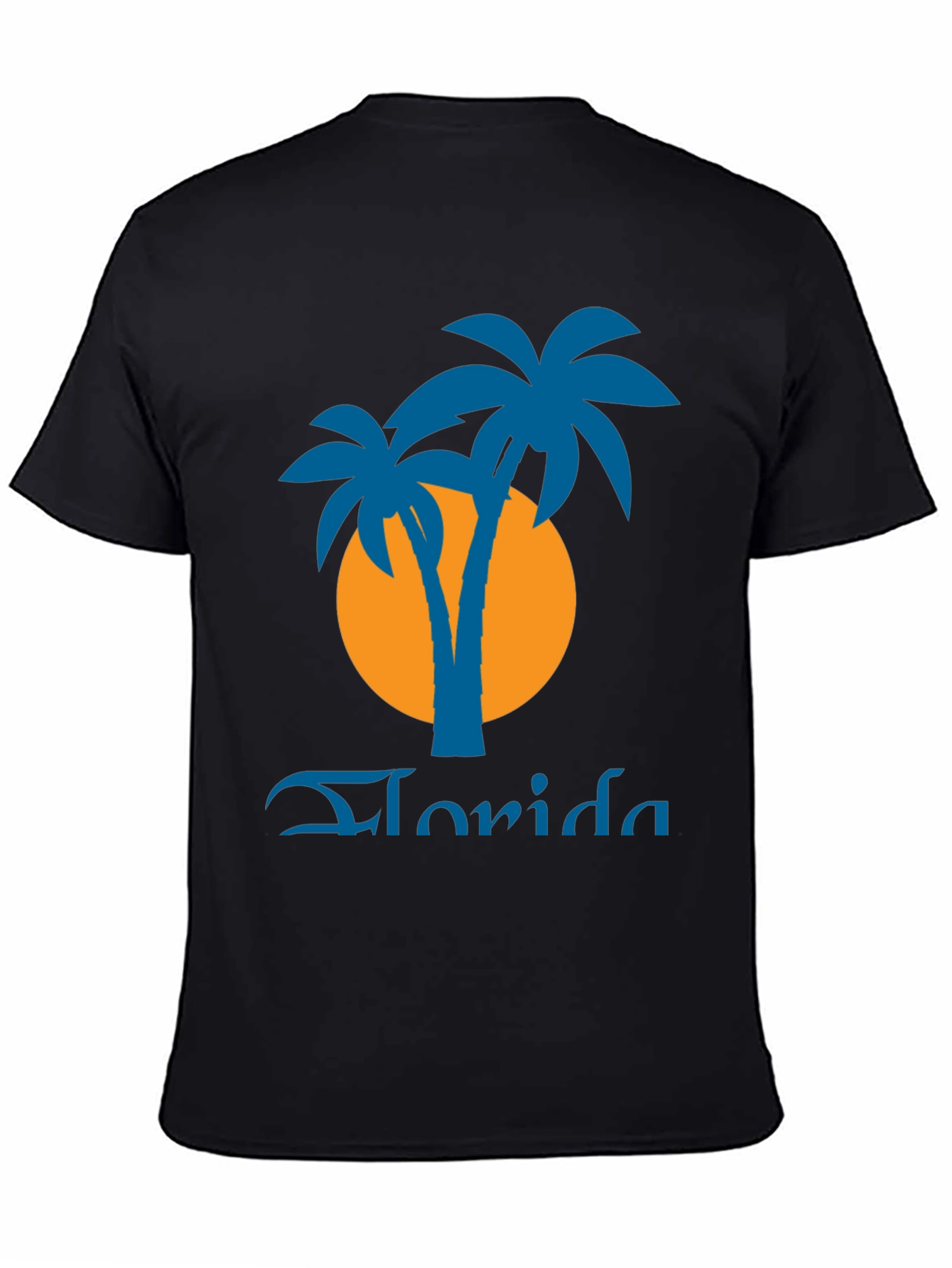 Florida Palms Graphic Tee - Black Tropical Shirt