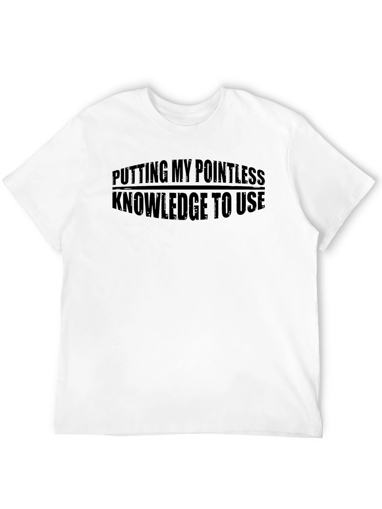 Pointless Knowledge Graphic Tee - Black Cotton T-Shirt