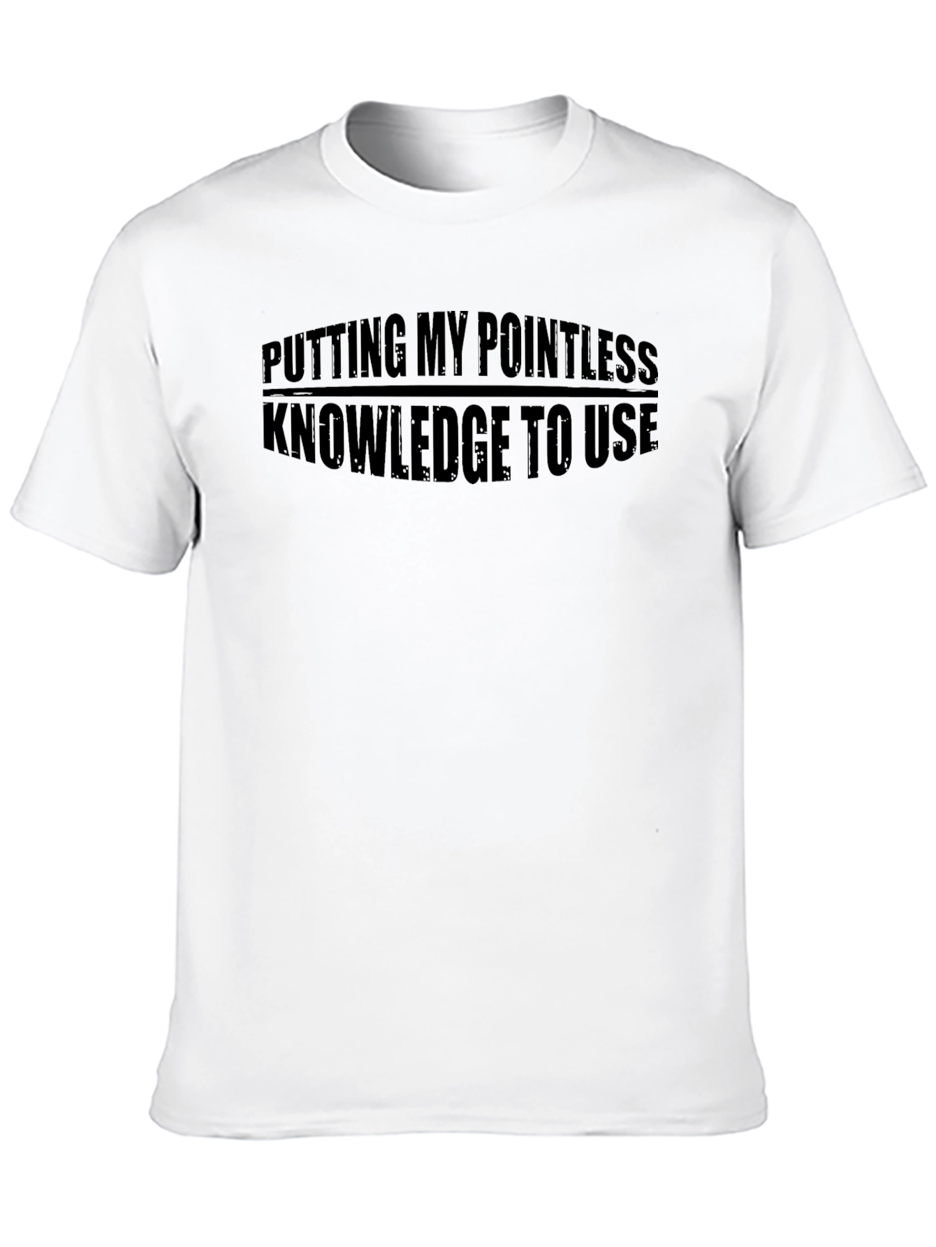 Pointless Knowledge Graphic Tee - Black Cotton T-Shirt