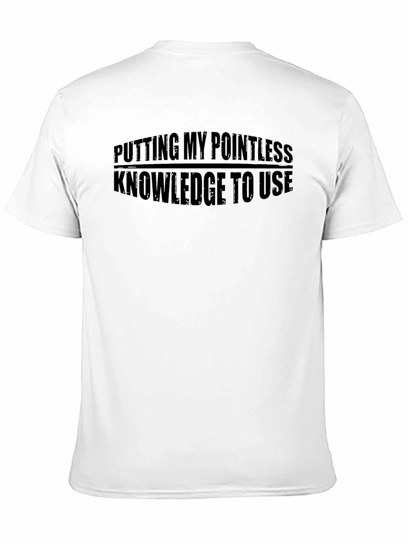 Pointless Knowledge Graphic Tee - Black Cotton T-Shirt