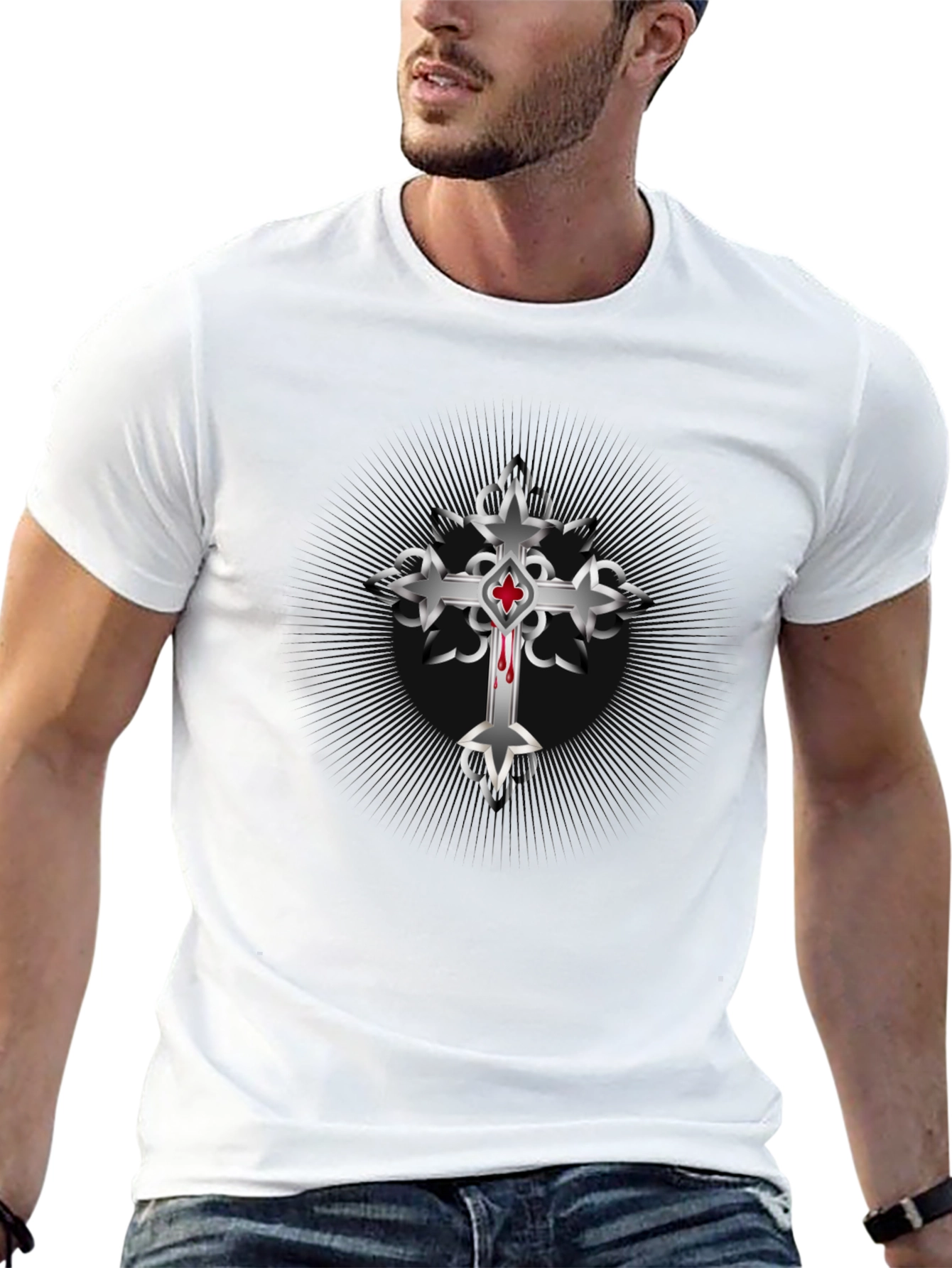 Cross Graphic Black T-Shirt
