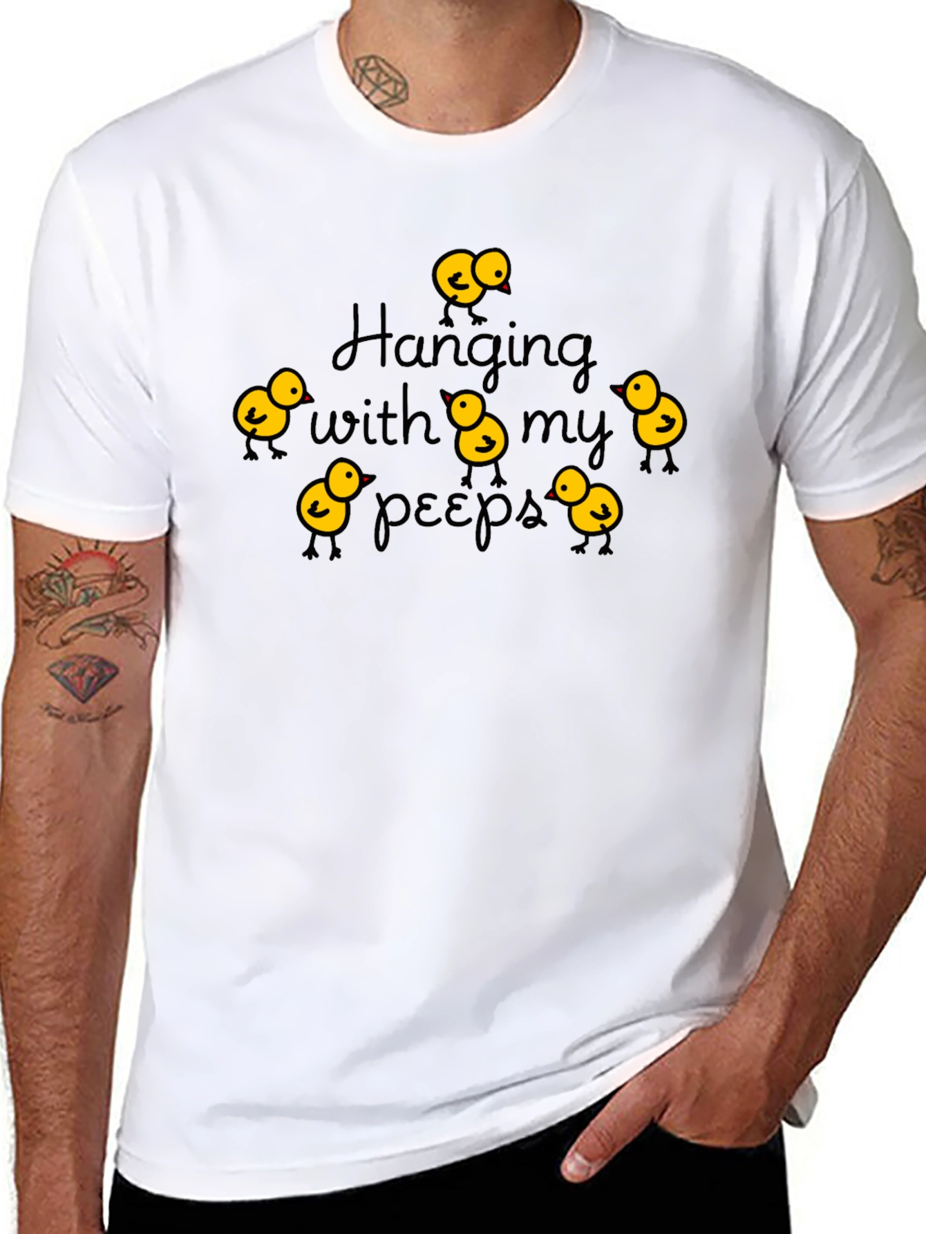 Hanging with My Peeps Black T-Shirt